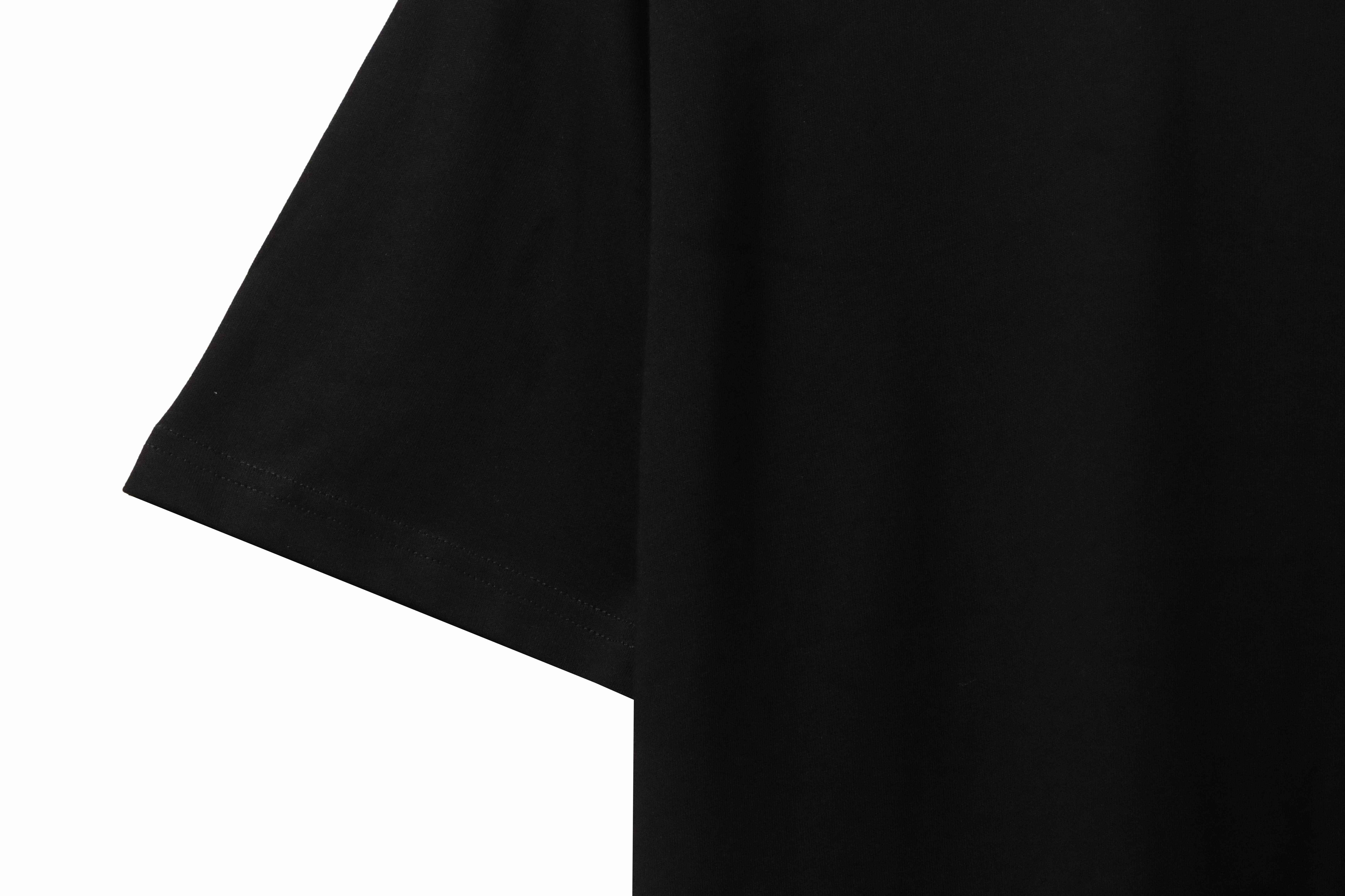 Balenciaga Double B Print On Chest Short Sleeves Black