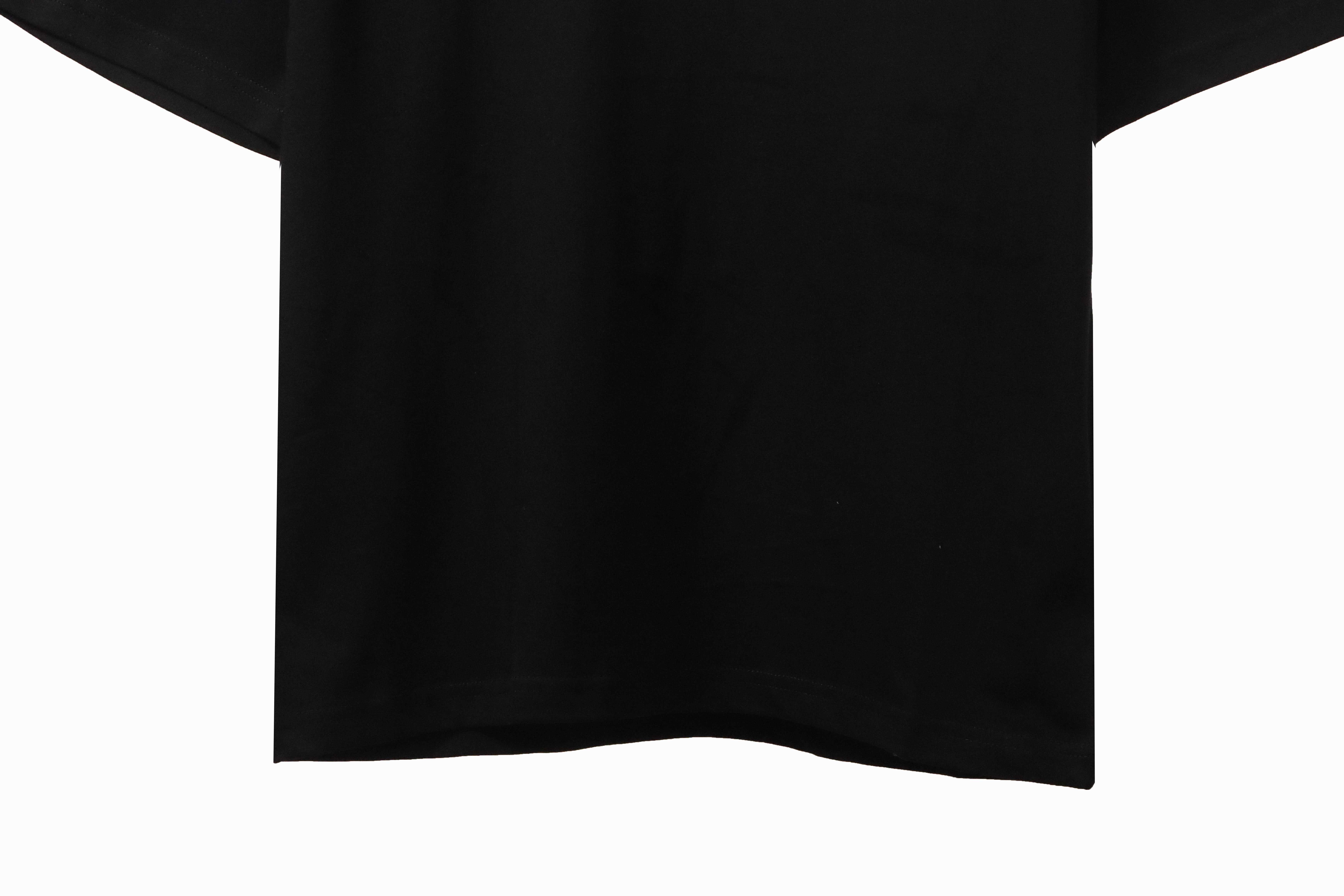 Balenciaga Double B Print On Chest Short Sleeves Black