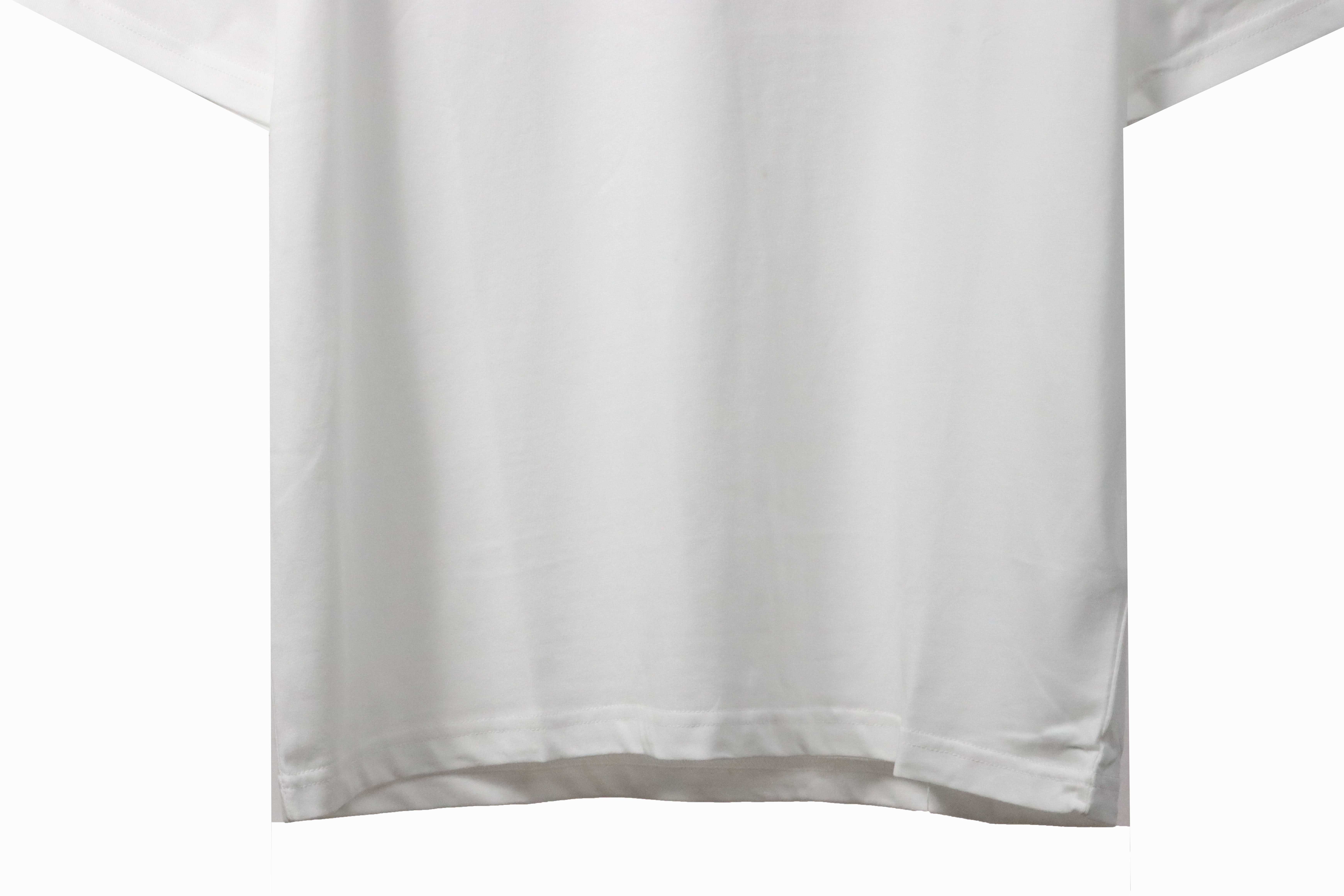 Balenciaga Double B Print On Chest Short Sleeves White