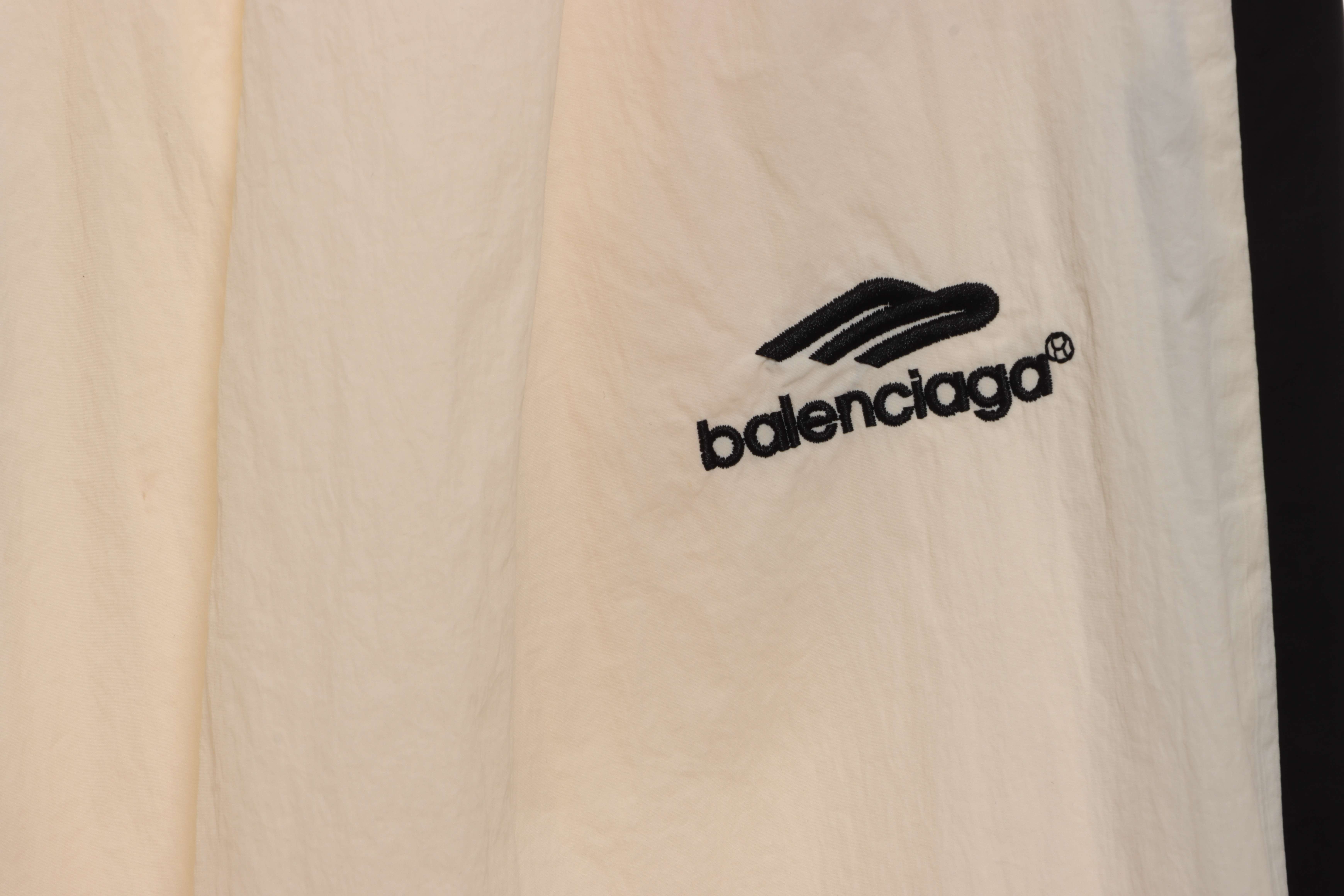 Balenciaga Double Embroidered Contrast Color Suit Trousers