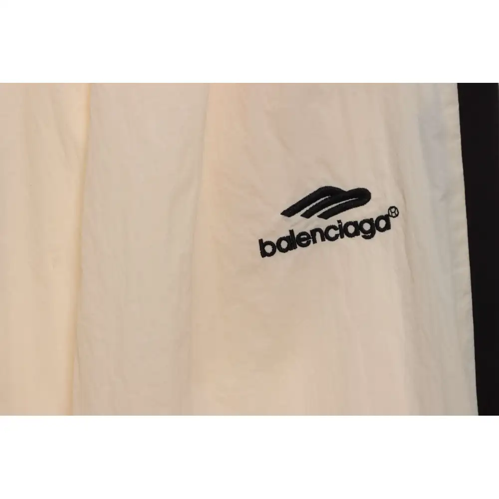 Balenciaga Double Embroidered Contrast Color Suit Trousers