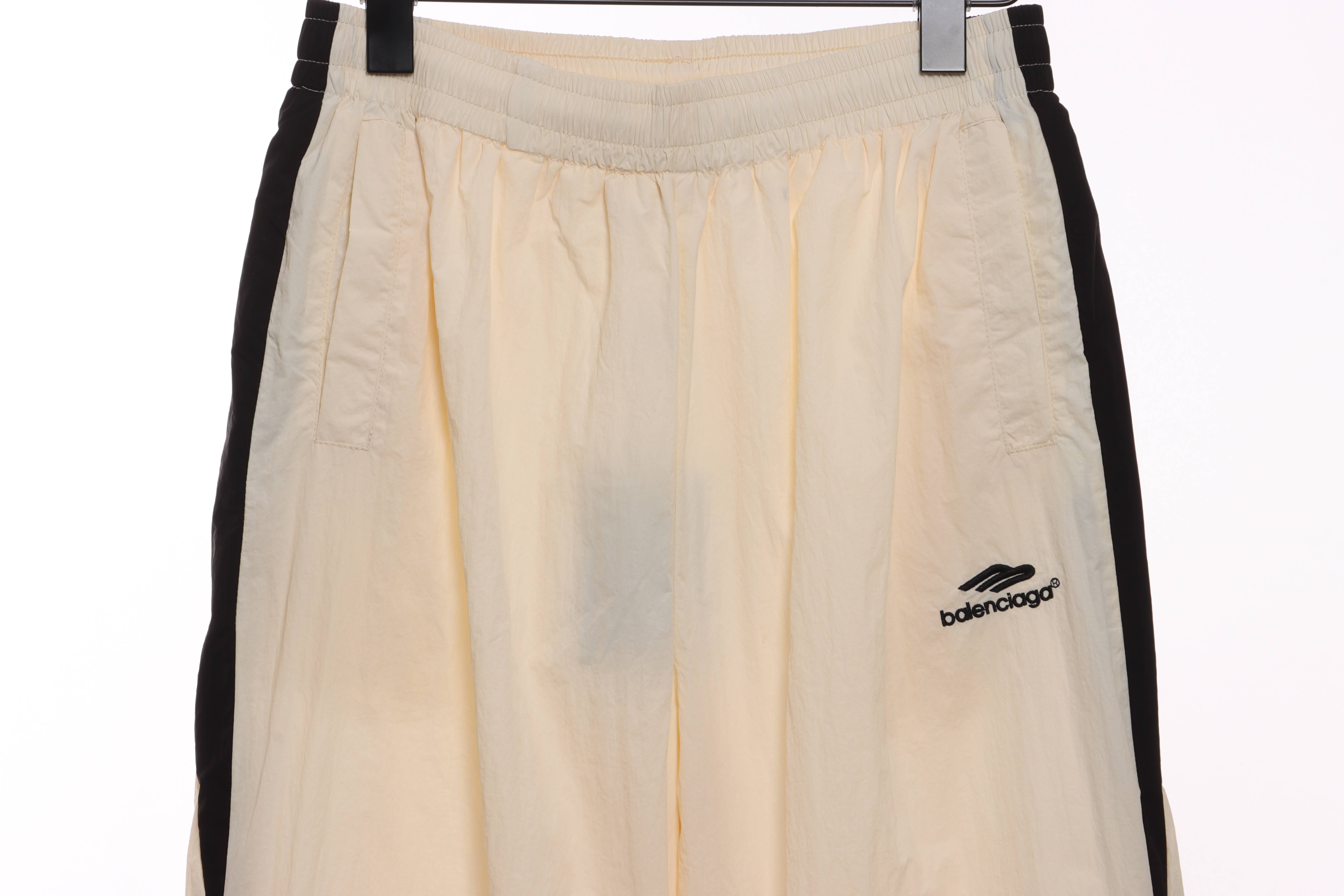 Balenciaga Double Embroidered Contrast Color Suit Trousers