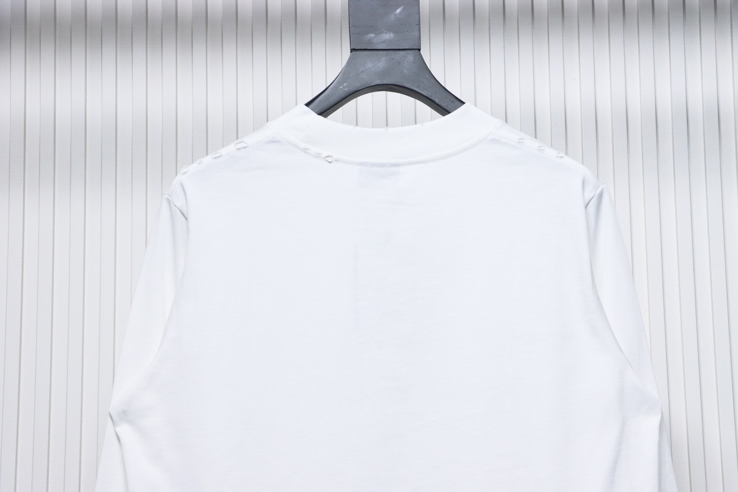 Balenciaga Embroidered Double Ring Long-Sleeved T-shirt White