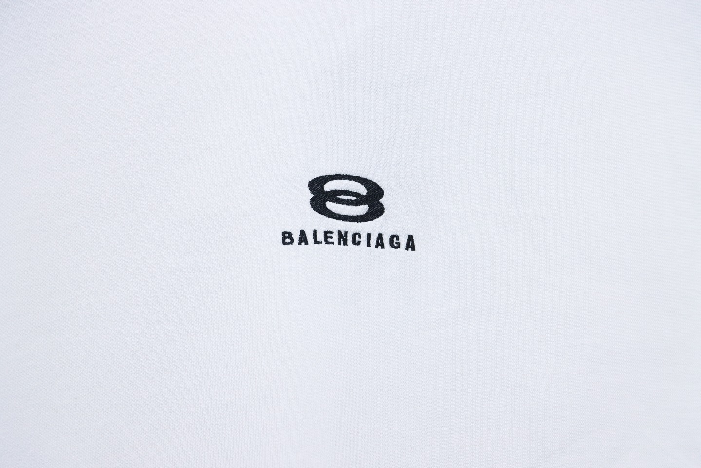 Balenciaga Embroidered Double Ring Long-Sleeved T-shirt White