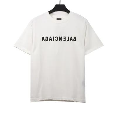 Balenciaga Embroidered Letter Frayed Short Sleeves (Special Offer) 01