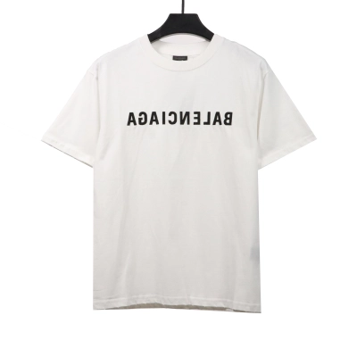Balenciaga Embroidered Letter Frayed Short Sleeves (Special Offer) 01