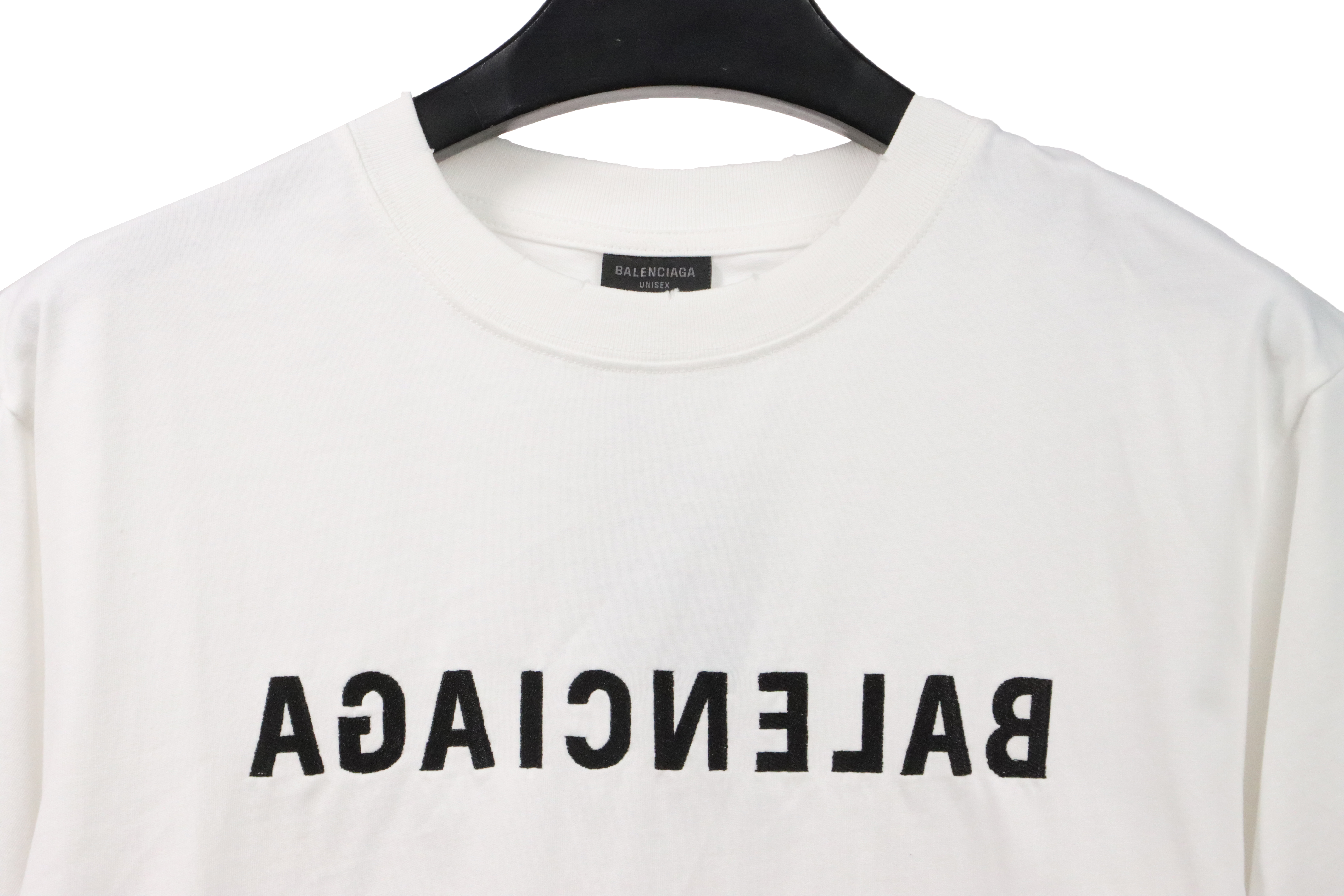 Balenciaga Embroidered Letter Frayed Short Sleeves (Special Offer)