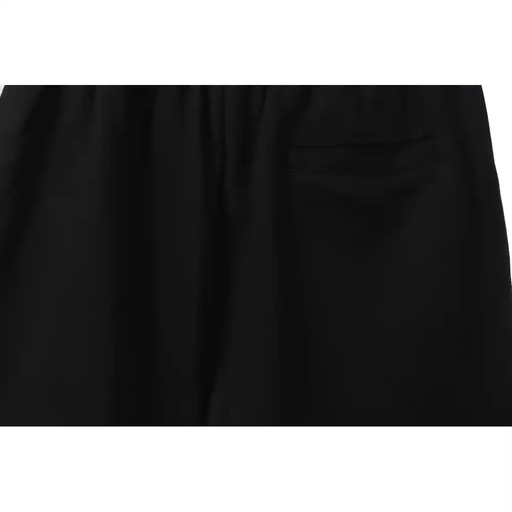 Balenciaga Embroidered Lettering Shorts Black