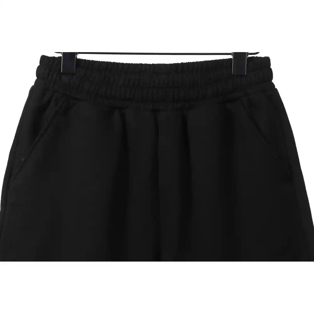 Balenciaga Embroidered Lettering Shorts Black