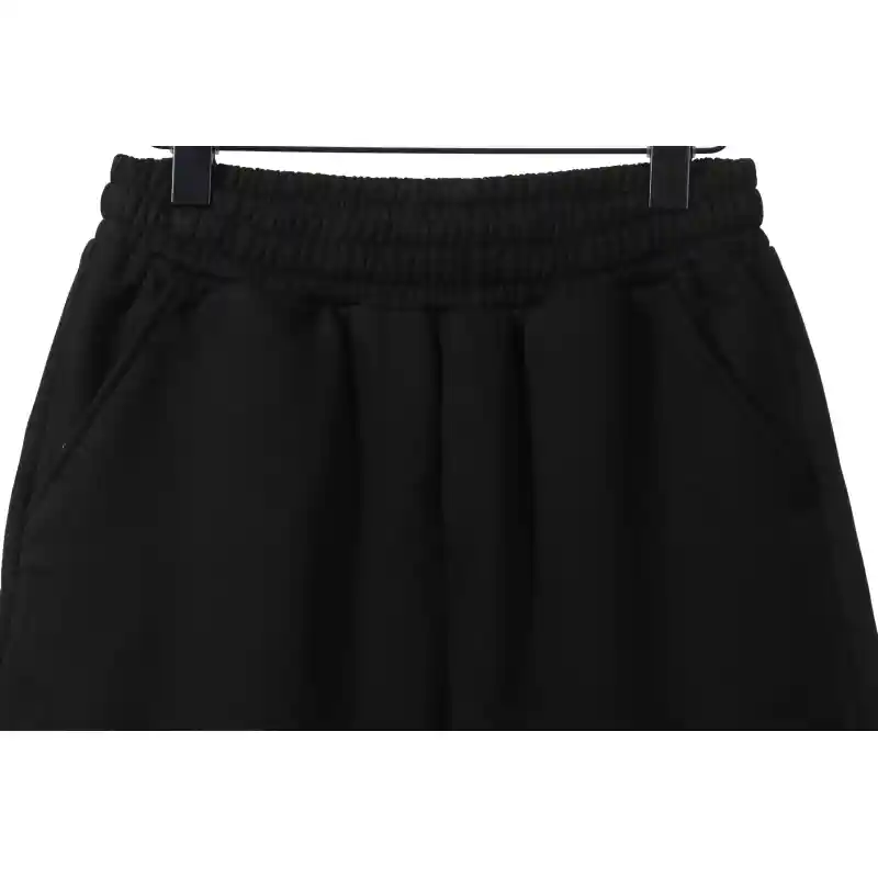 Balenciaga Embroidered Lettering Shorts Black