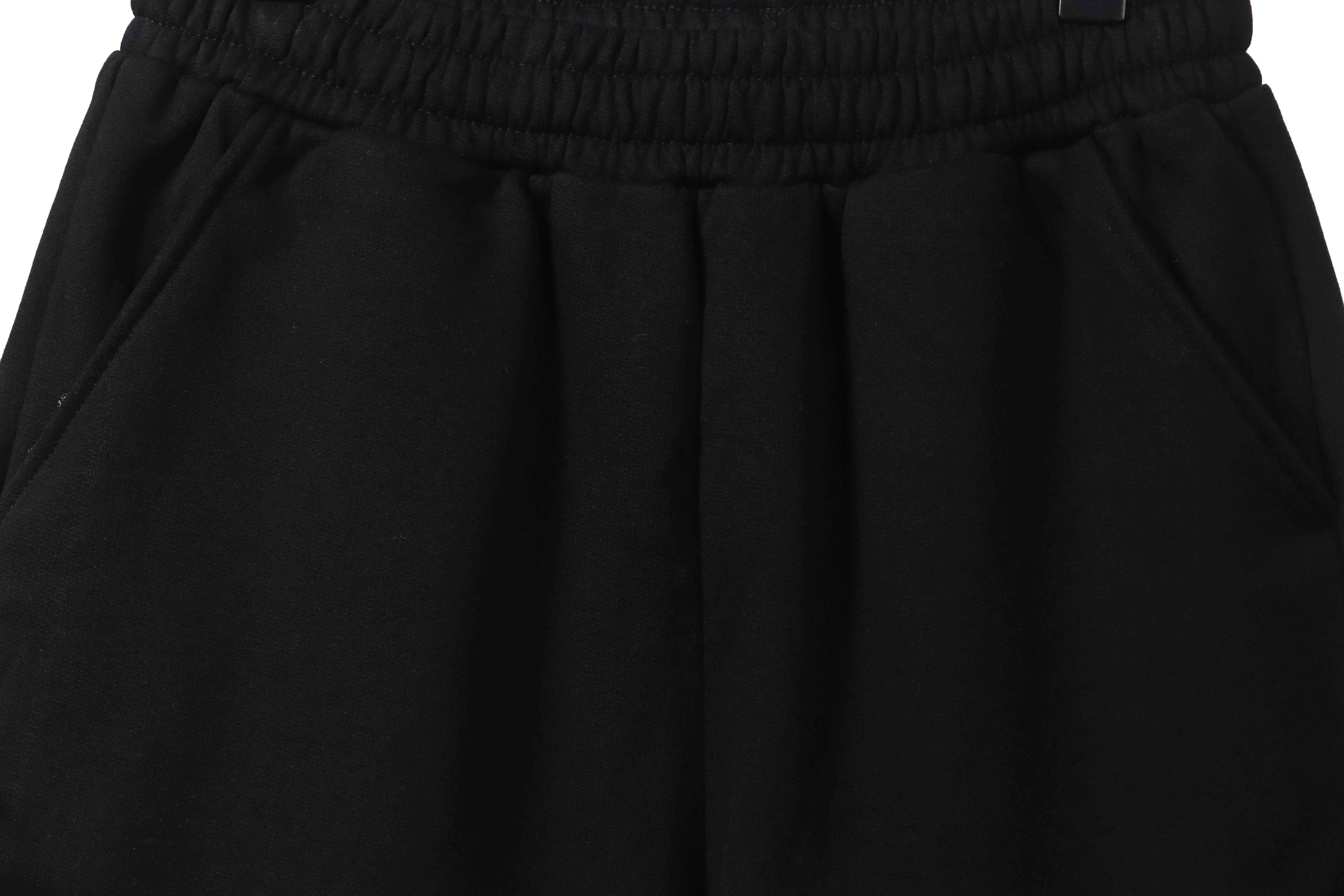 Balenciaga Embroidered Lettering Shorts Black
