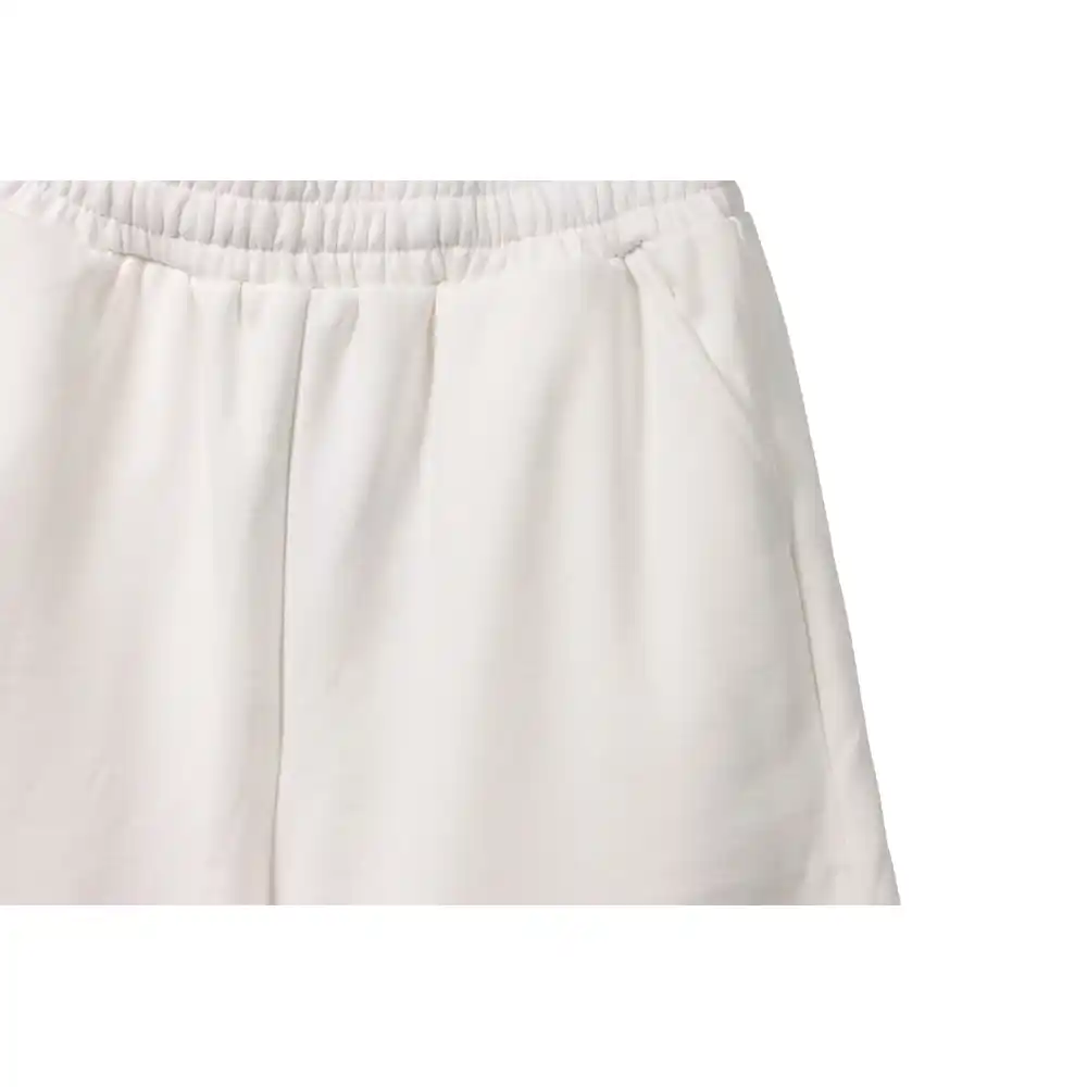 Balenciaga Embroidered Lettering Shorts White