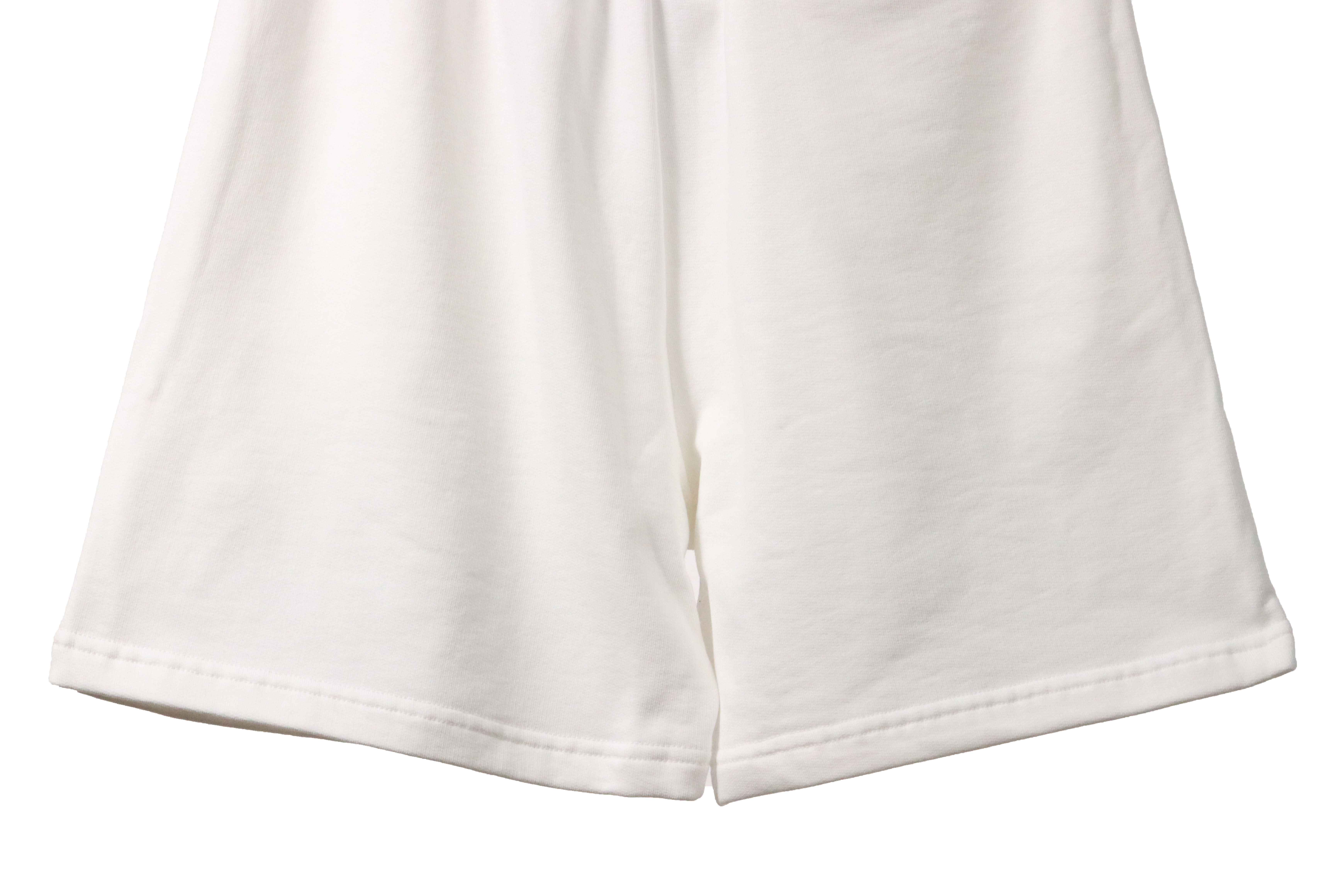 Balenciaga Embroidered Lettering Shorts White