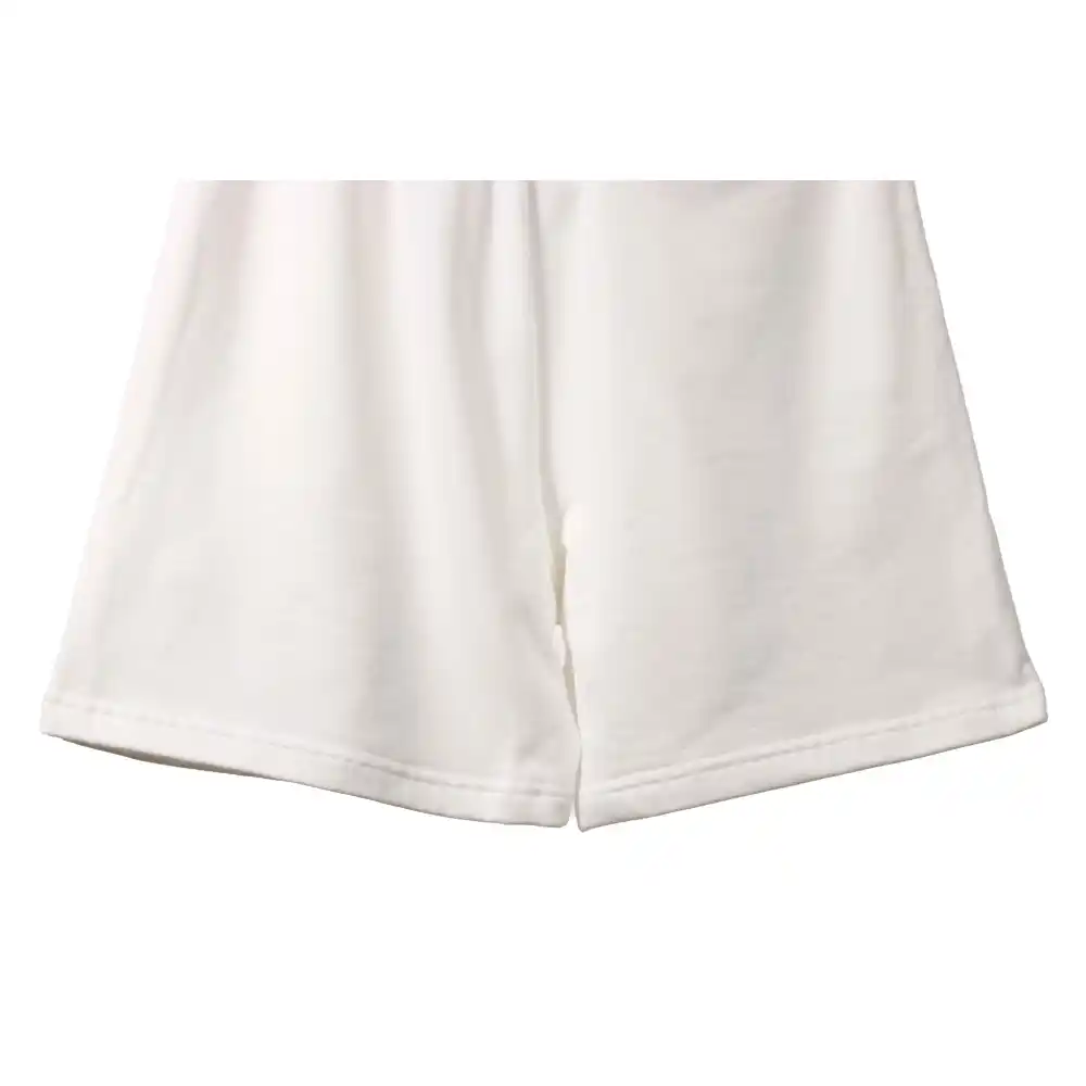 Balenciaga Embroidered Lettering Shorts White