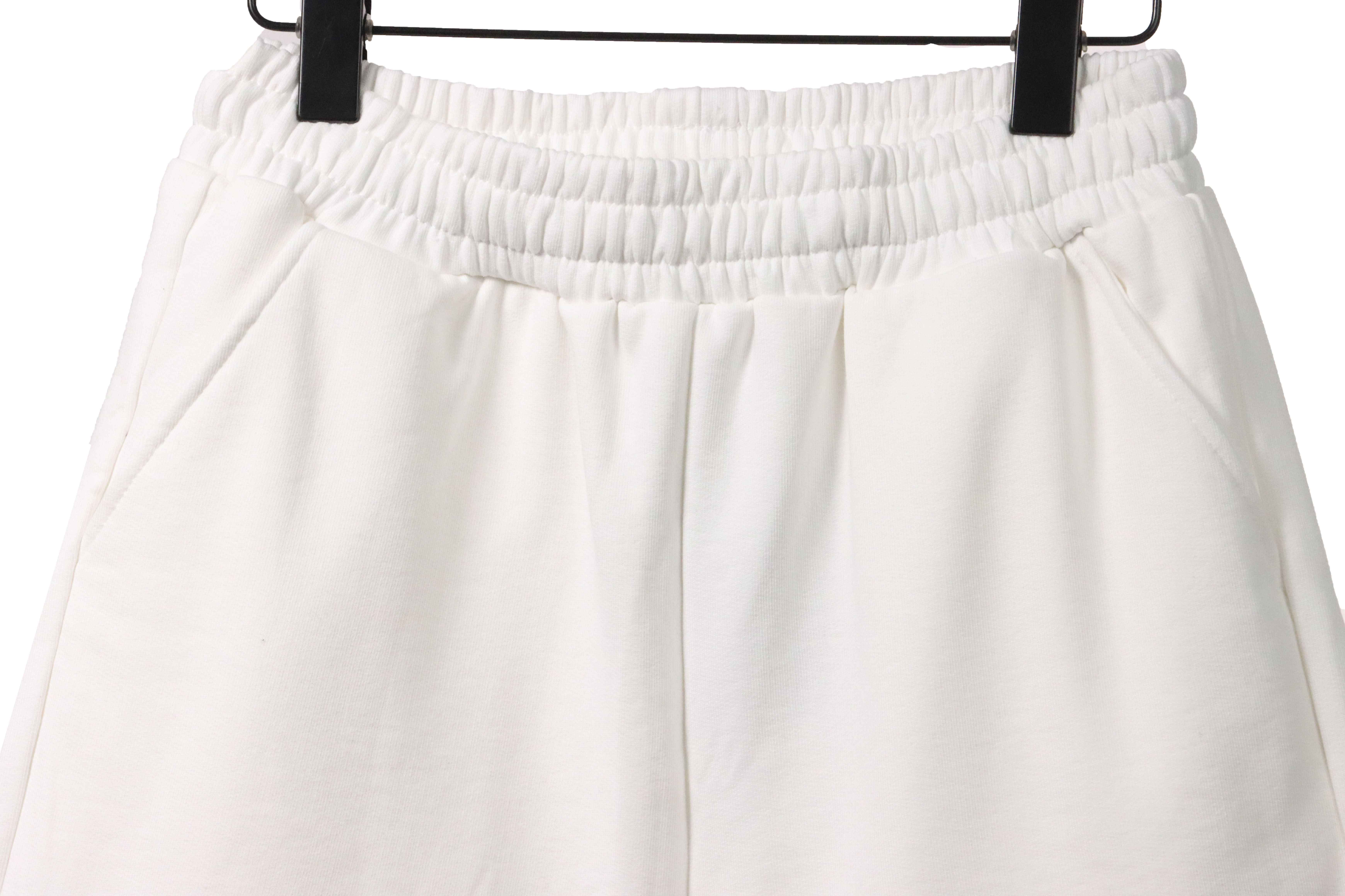 Balenciaga Embroidered Lettering Shorts White