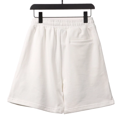 Balenciaga Embroidered Lettering Shorts White 02