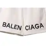 Balenciaga Embroidered Lettering Shorts White