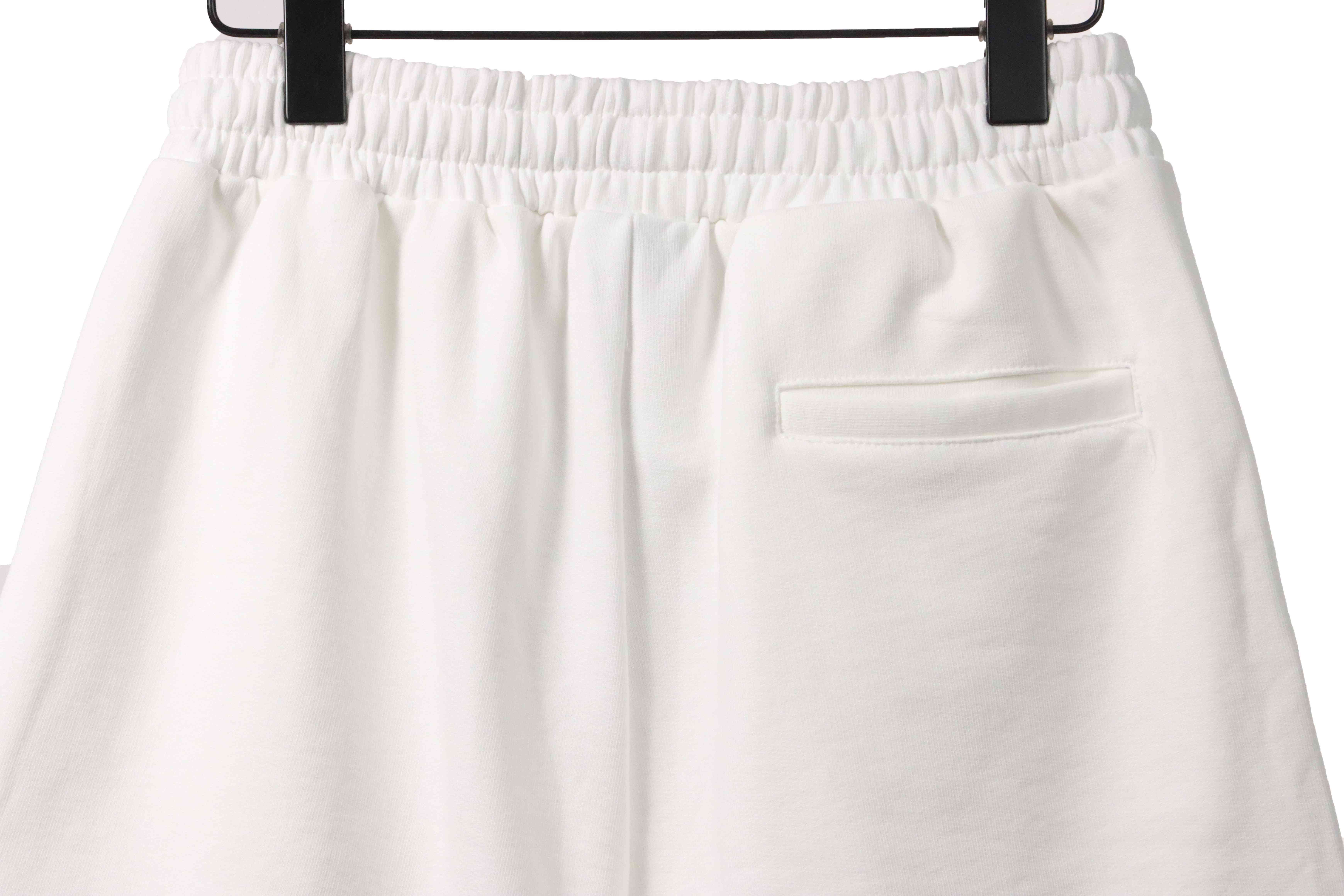 Balenciaga Embroidered Lettering Shorts White
