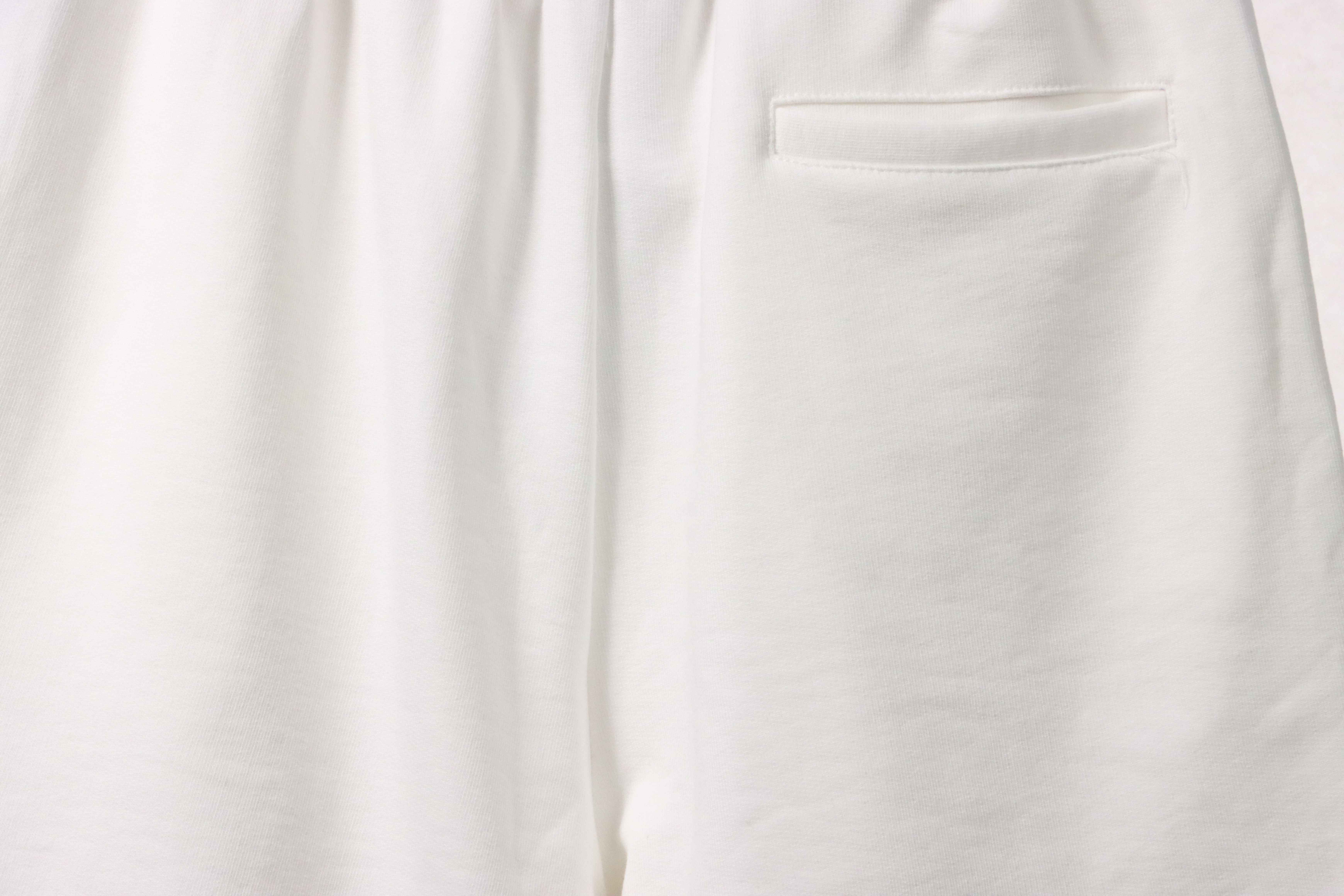 Balenciaga Embroidered Lettering Shorts White