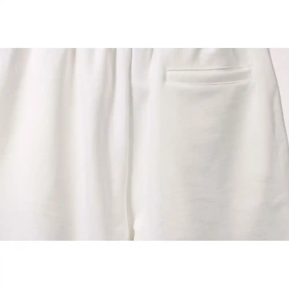 Balenciaga Embroidered Lettering Shorts White