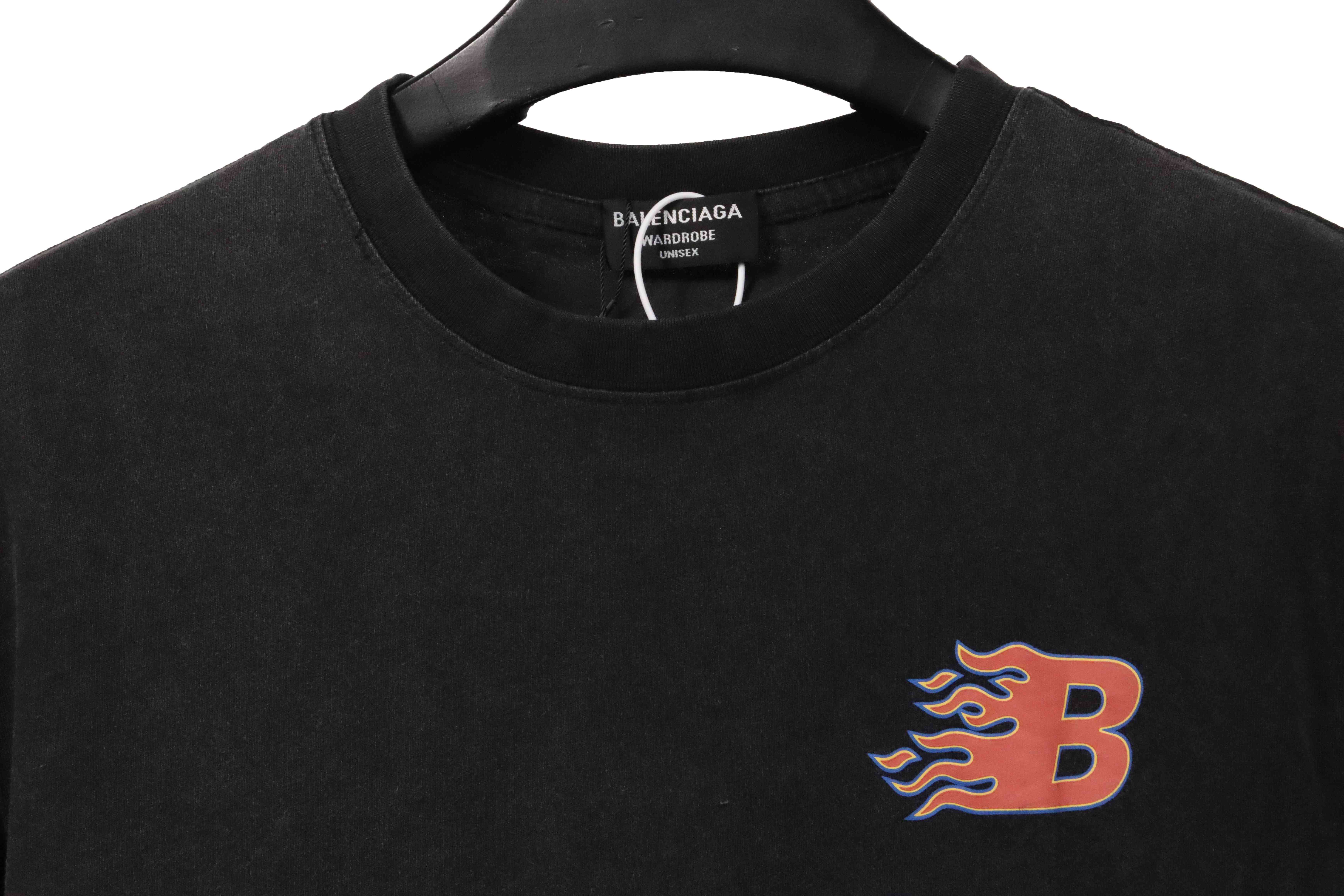 Balenciaga Flame Letter Short Sleeves (Special Offer)