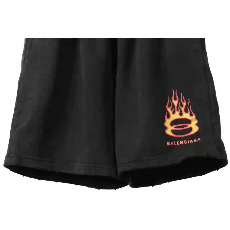 Balenciaga Flame Logo Shorts