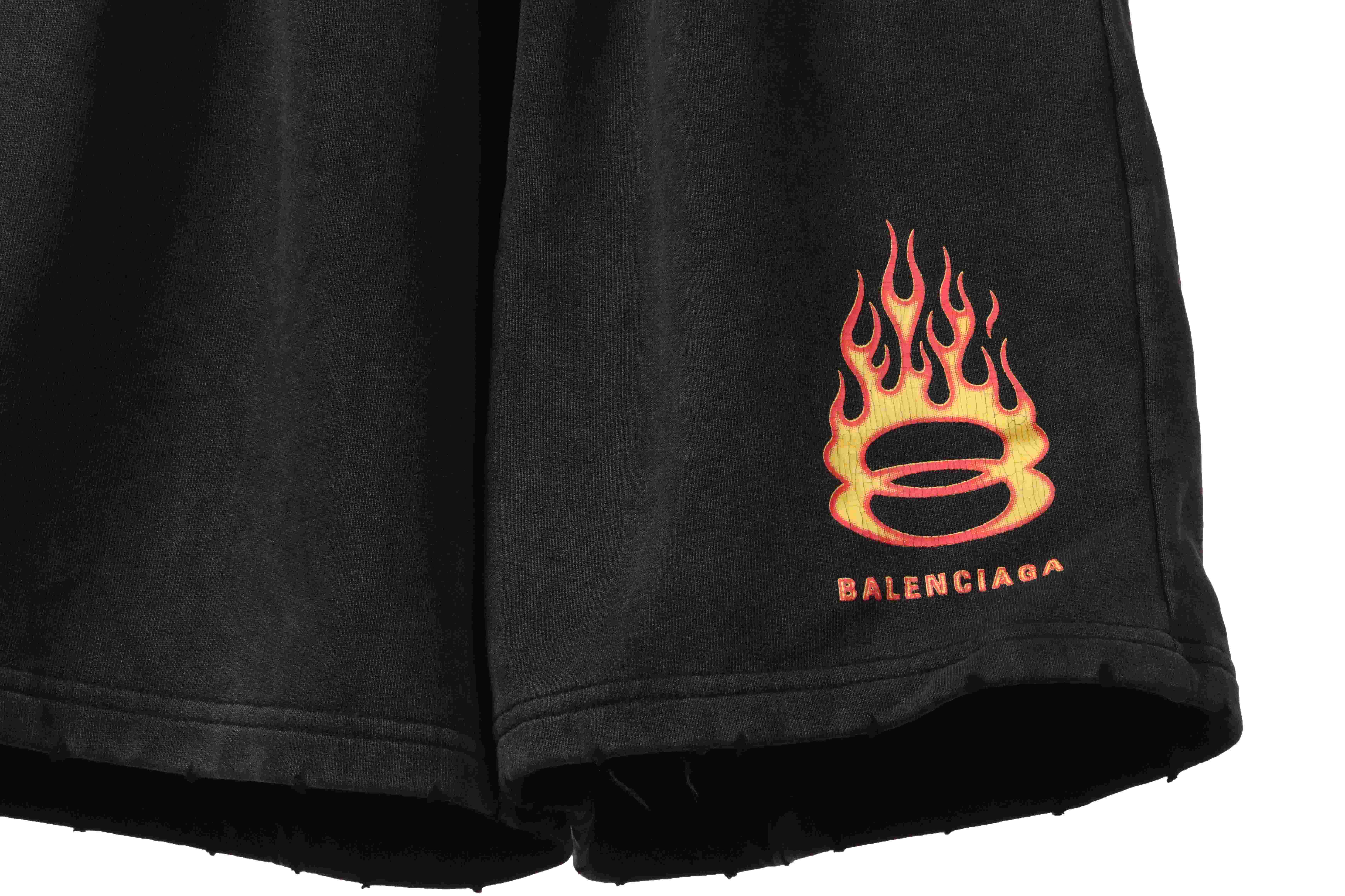 Balenciaga Flame Logo Shorts