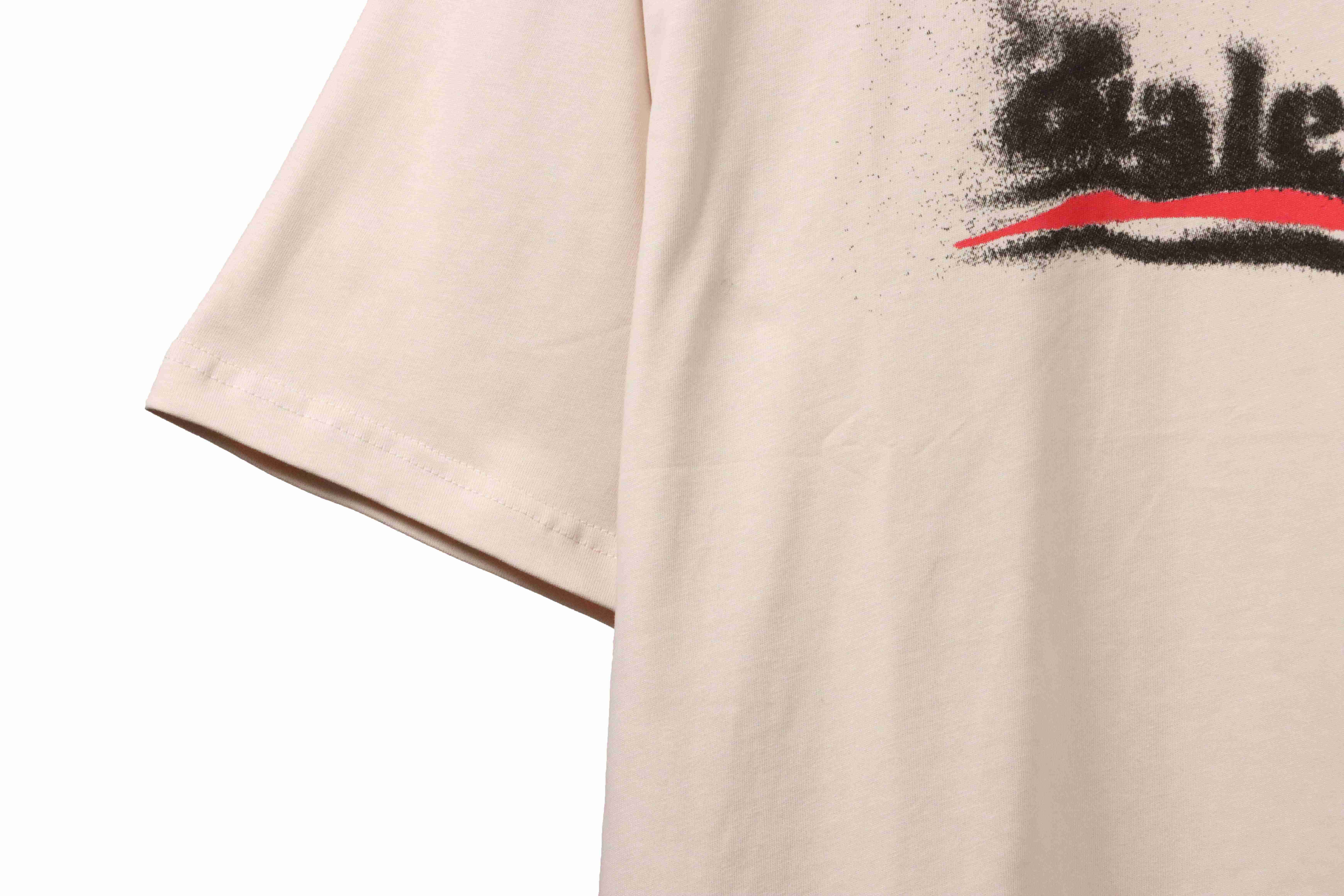 Balenciaga Fuzzy Coke Print Short Sleeve White