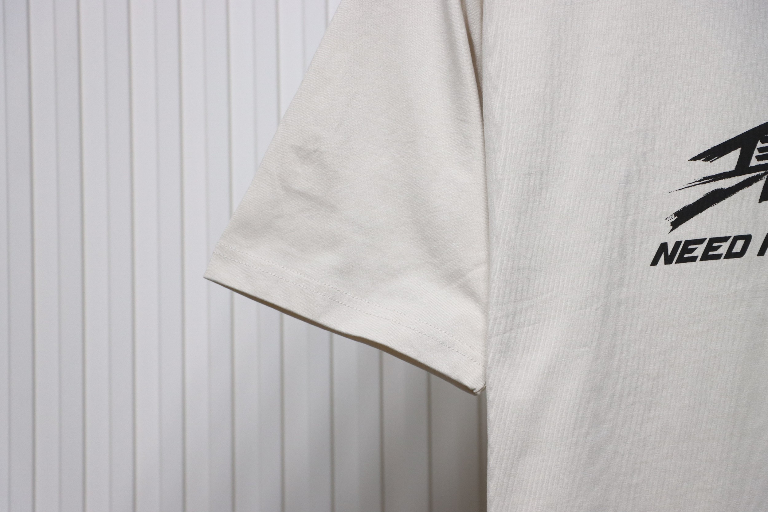 Balenciaga Gathering Print Back Tape Printed Short Sleeves White