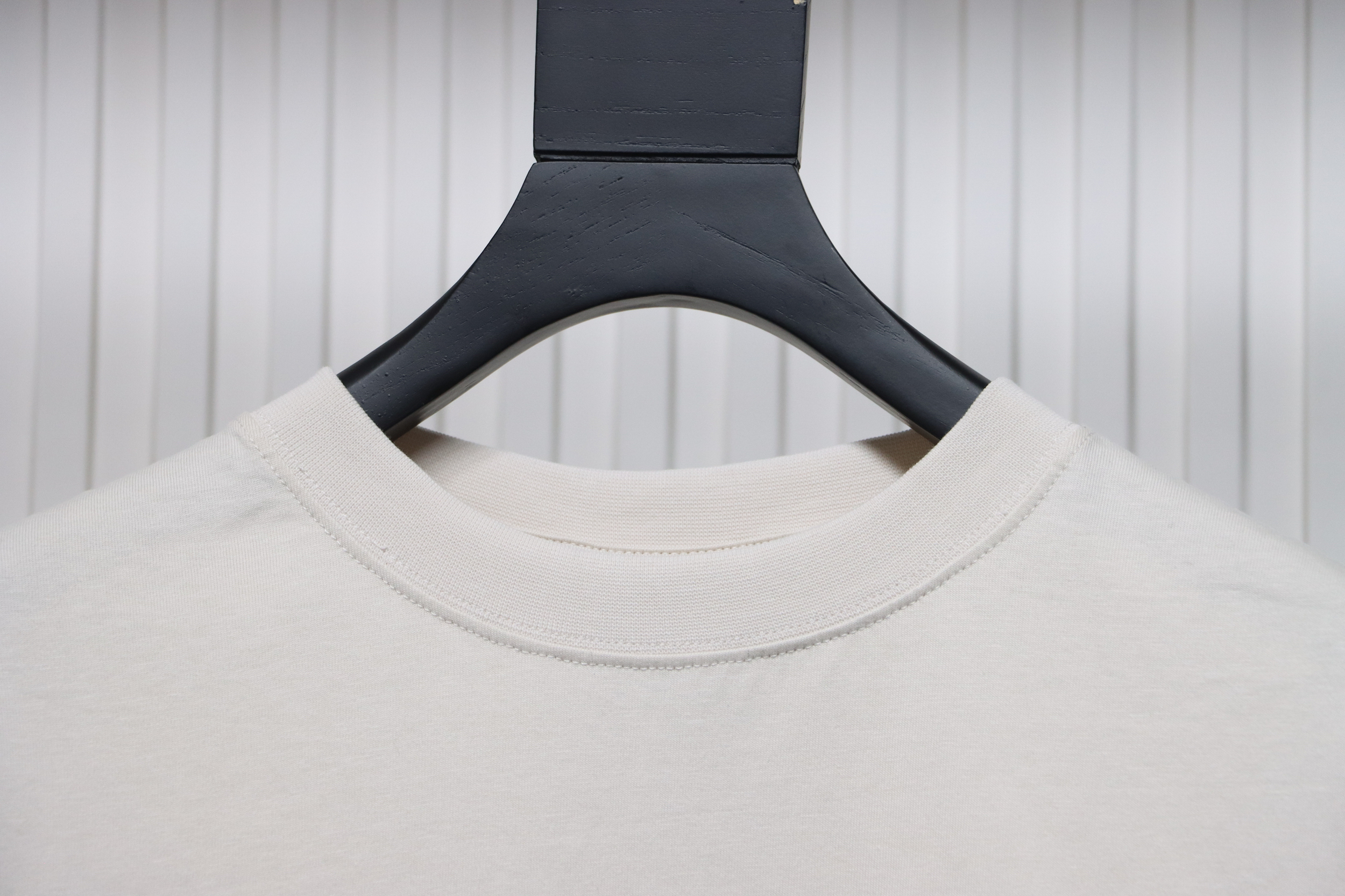 Balenciaga Gathering Print Back Tape Printed Short Sleeves White