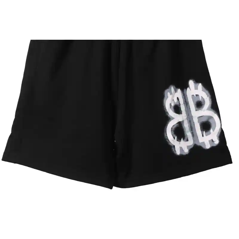 Balenciaga Graffiti Faded Print Shorts