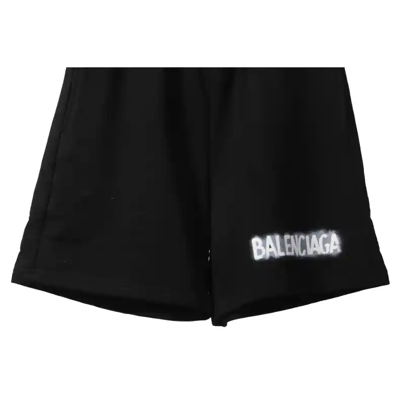 Balenciaga Graffiti Faded Print Shorts