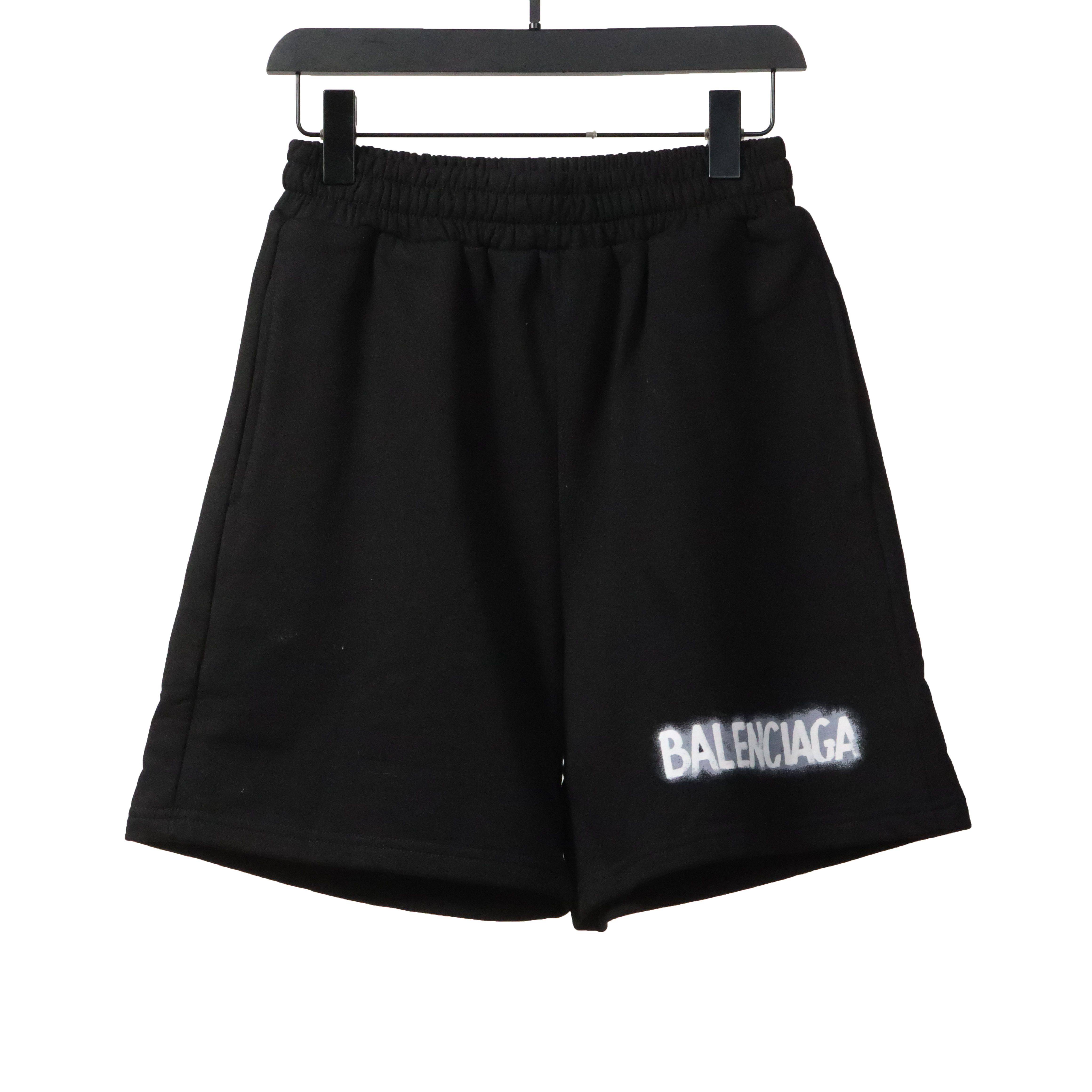 Balenciaga Graffiti Faded Print Shorts