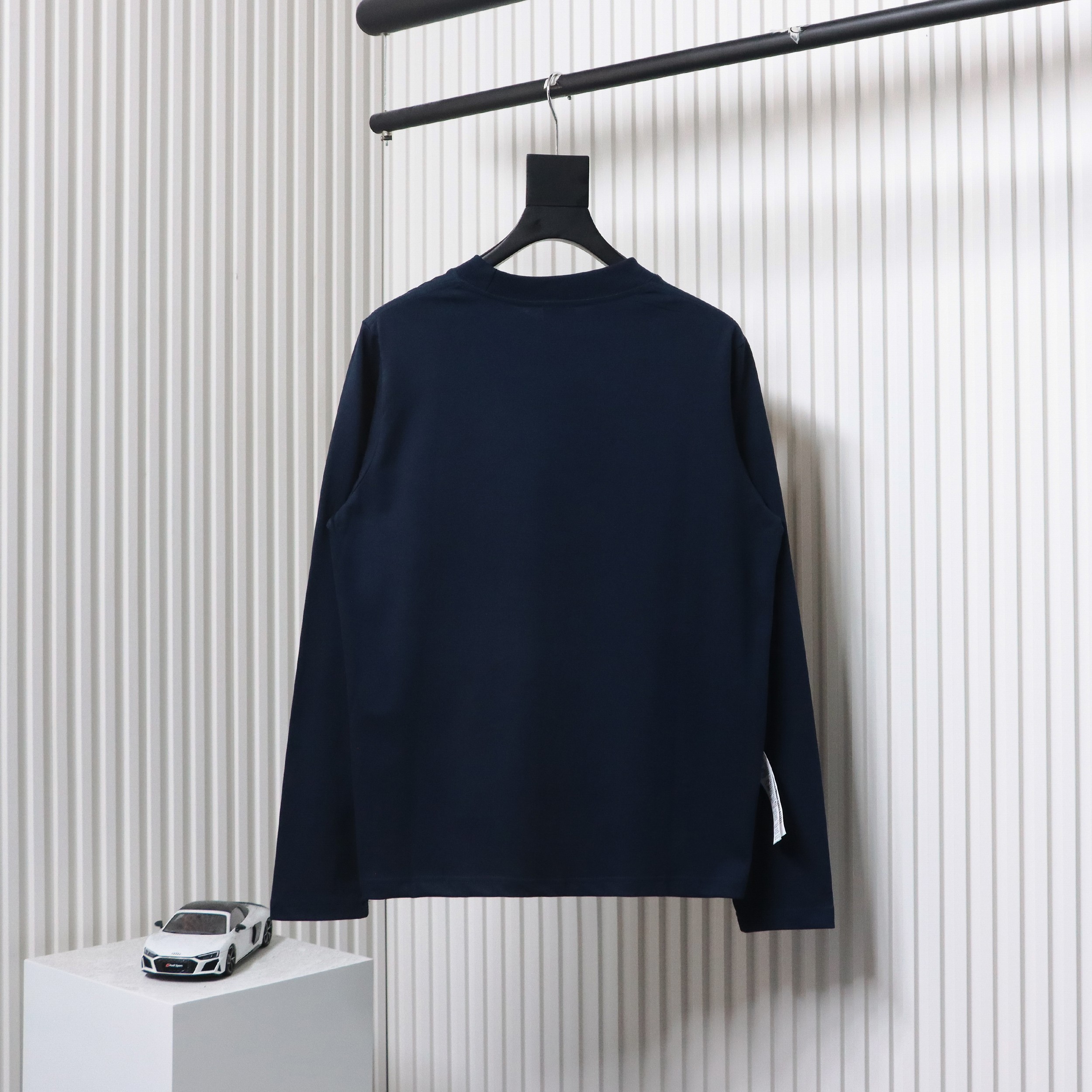 Balenciaga Joint Art Embroidered Long-Sleeved T-shirt Blue