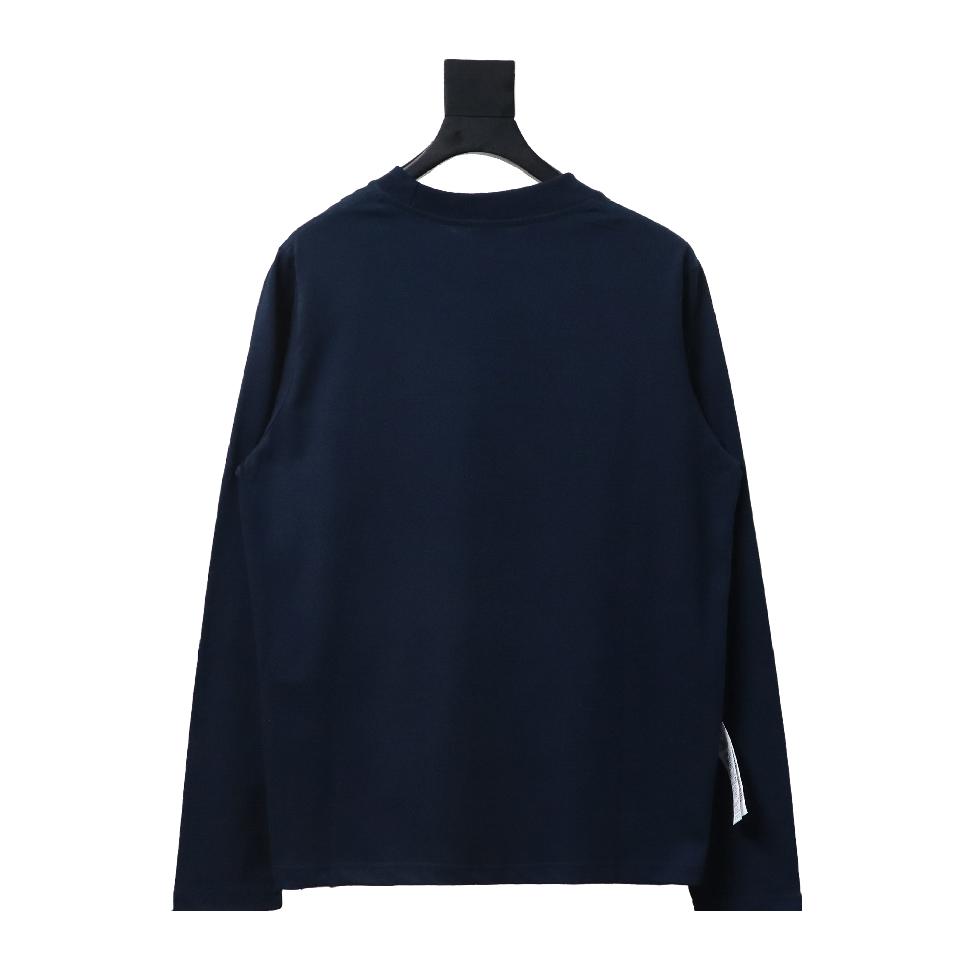 Balenciaga Joint Art Embroidered Long-Sleeved T-shirt Blue