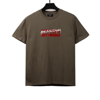 Balenciaga Joint SUP Red Graffiti Short Sleeve (Special Offer) 01