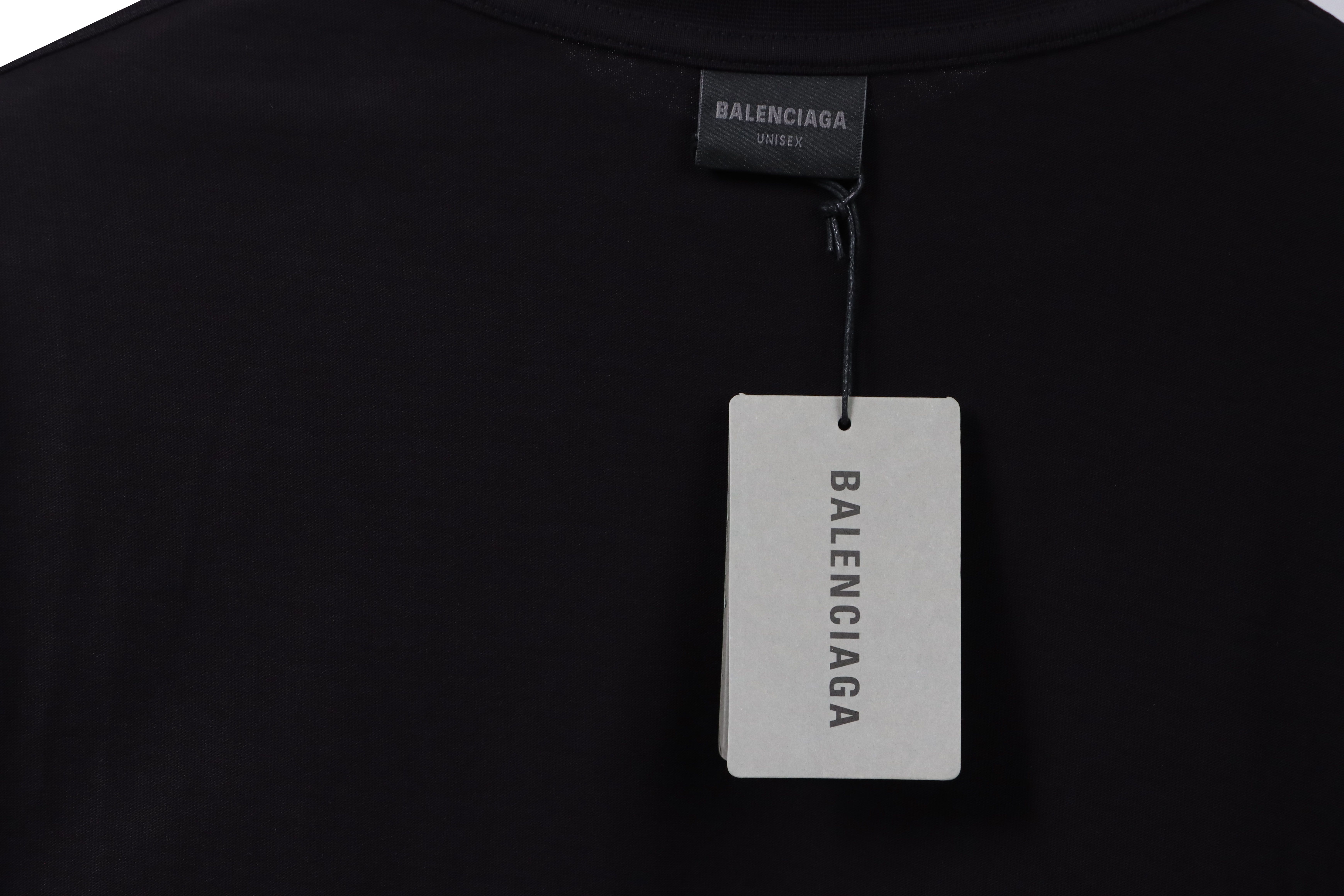 Balenciaga Letter Embroidered Short Sleeves