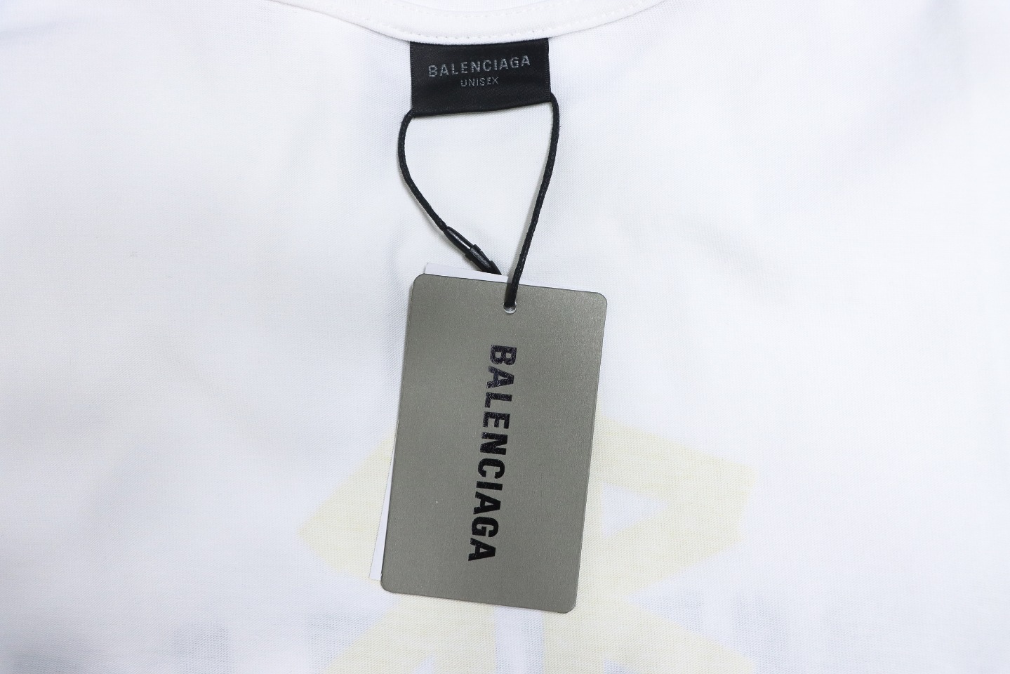 Balenciaga Masking Tape Crew Neck Long Sleeve T White