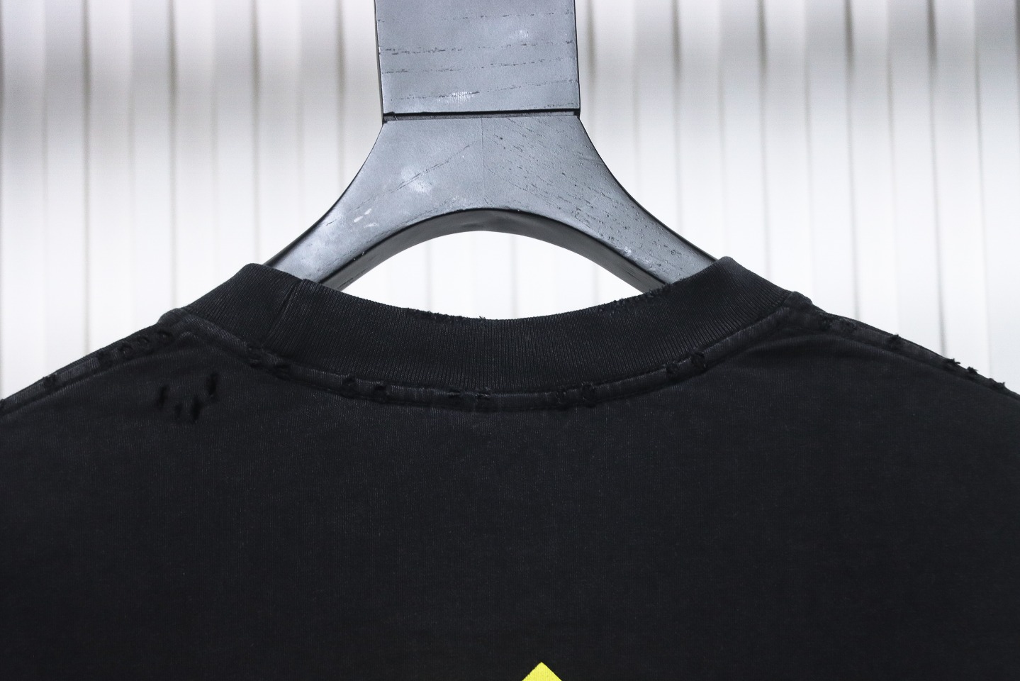 Balenciaga Masking Tape Crew Neck Long Sleeve T Black