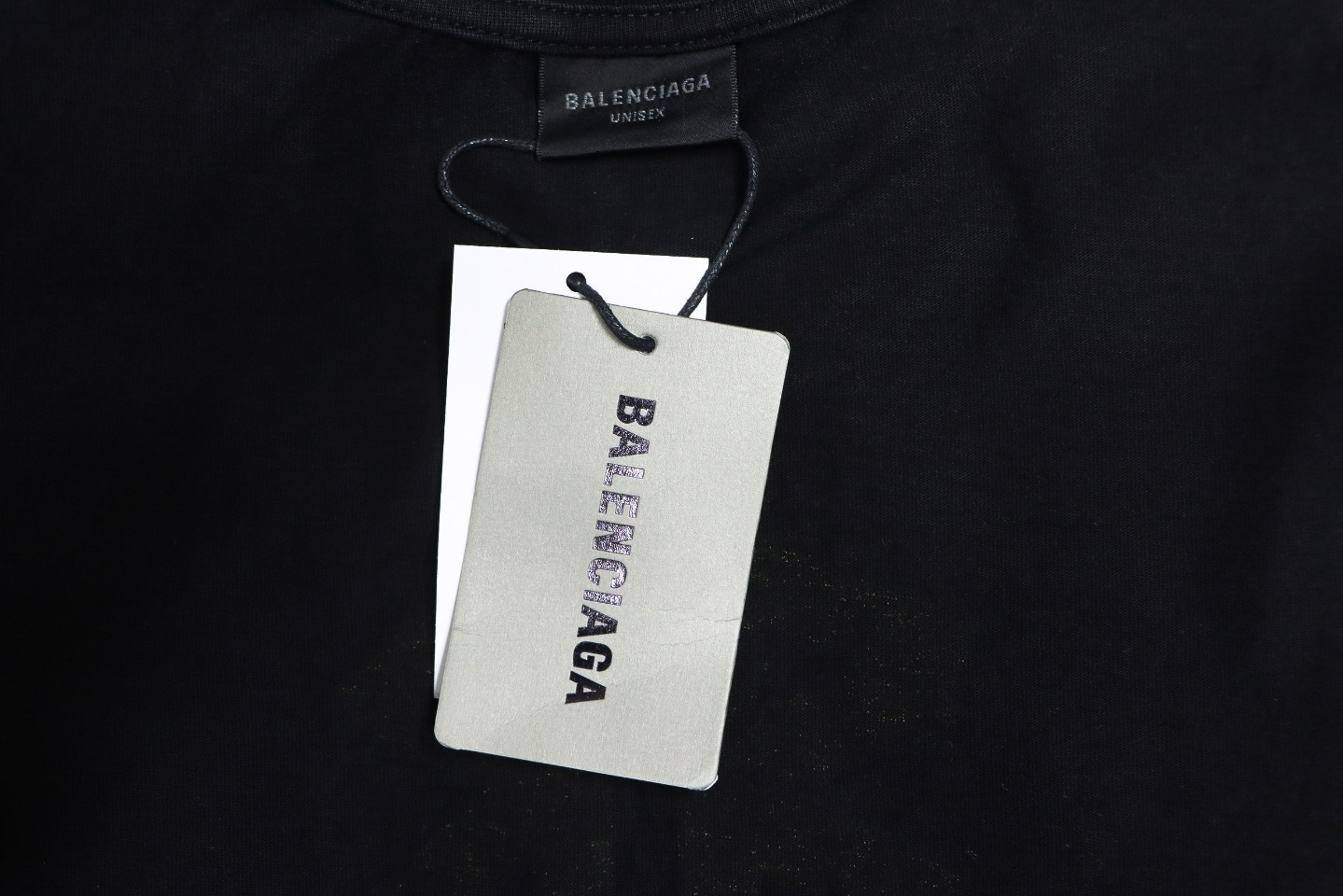 Balenciaga Masking Tape Crew Neck Long Sleeve T Black