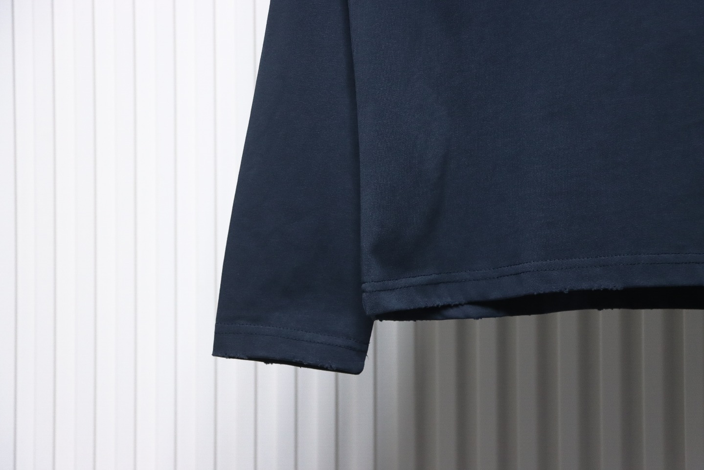 Balenciaga Masking Tape Crew Neck Long Sleeve T Dark Blue