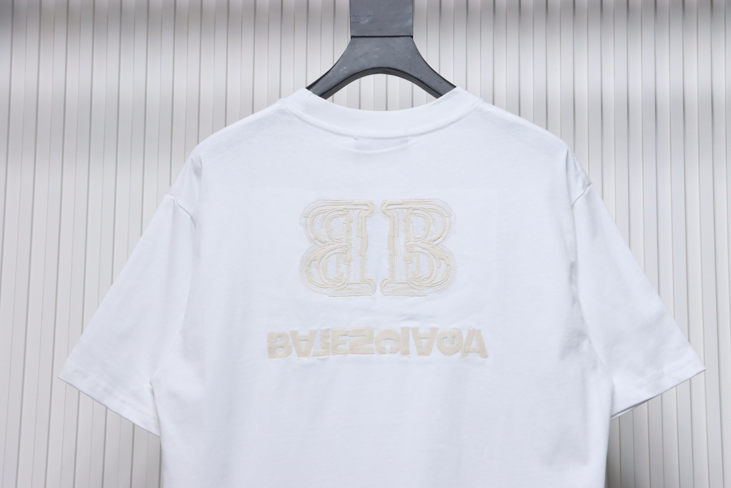 Balenciaga New BB Reverse Letter Embroidered Short-Sleeved T-shirt