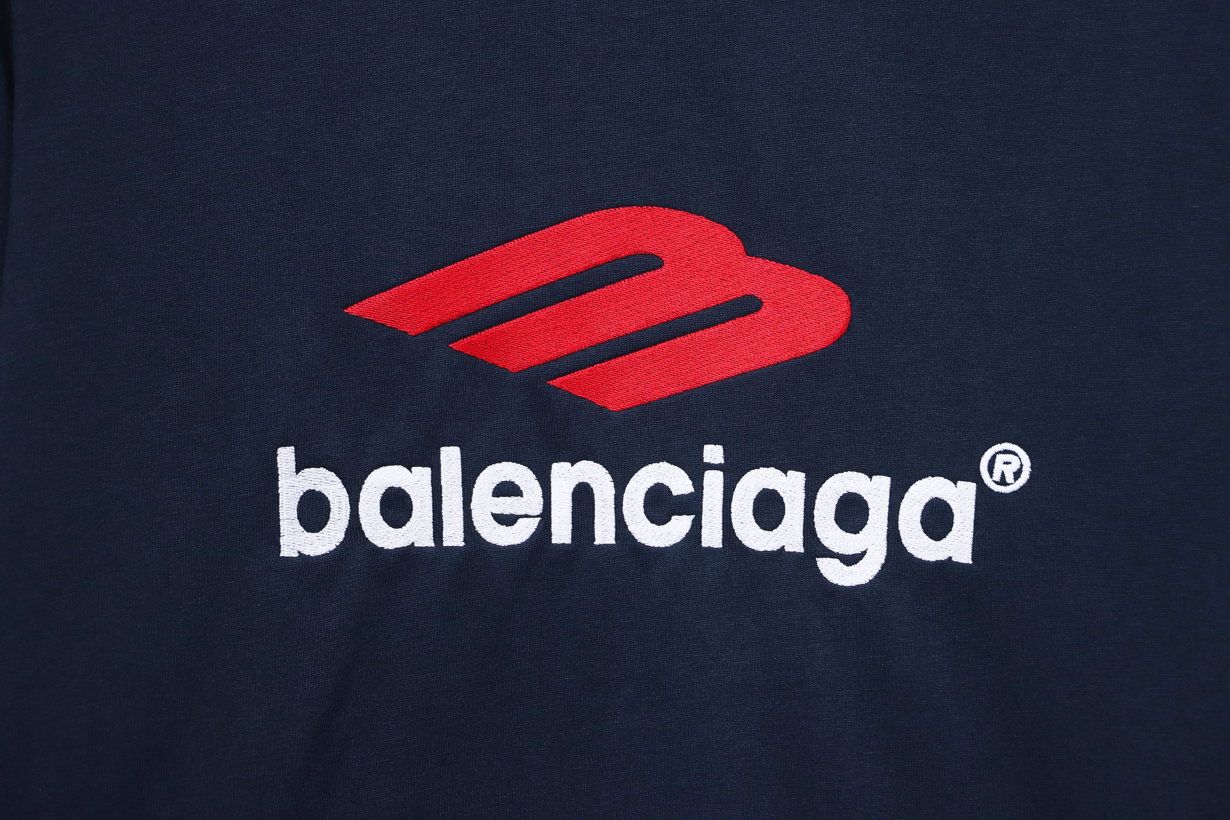 Balenciaga New M Logo LOGO Letter Embroidery Long Sleeves Blue