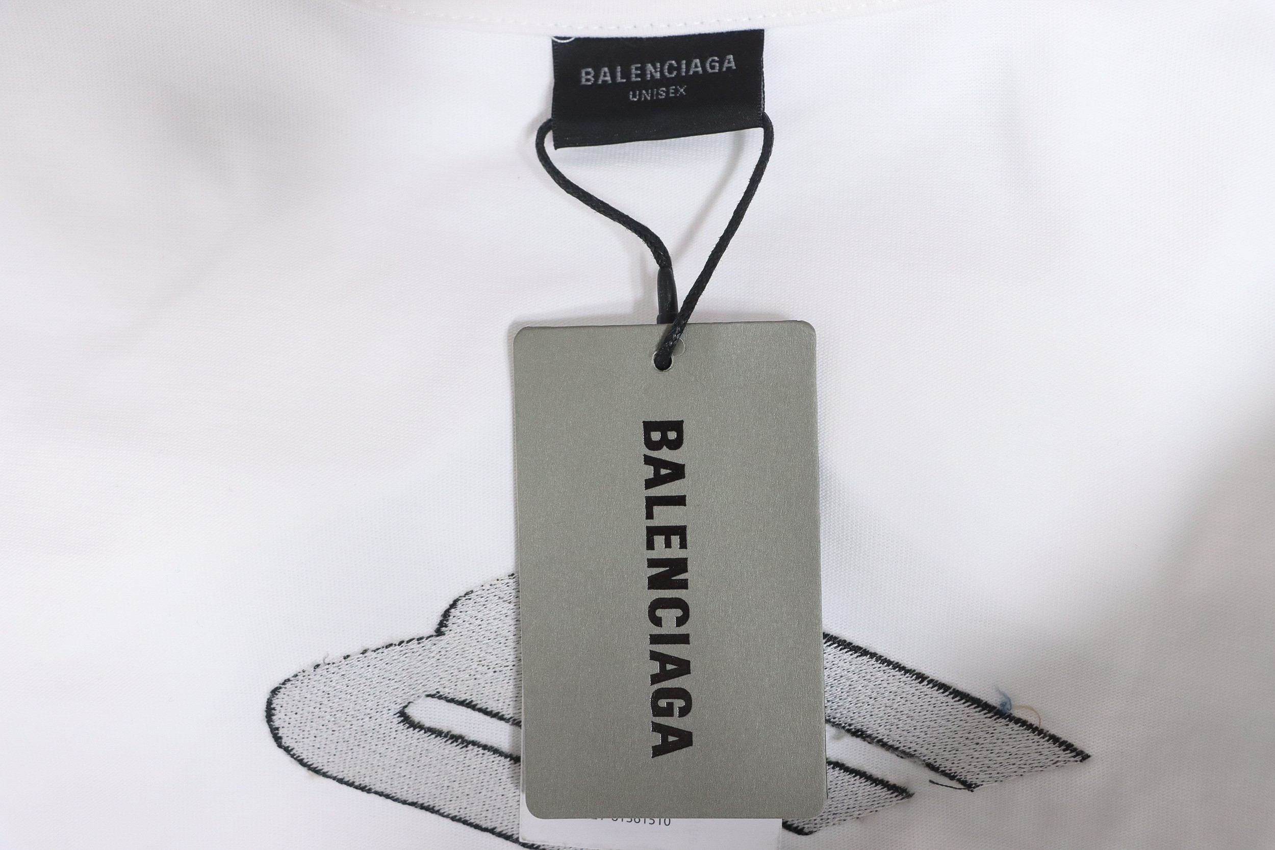 Balenciaga New M Logo LOGO Letter Embroidery Long Sleeves White