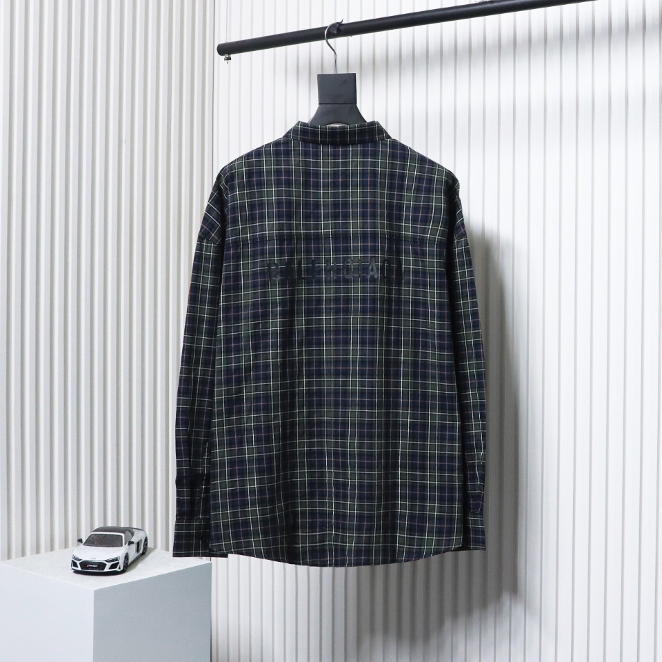 Balenciaga Plaid Print Shirt