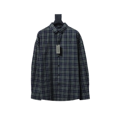 Balenciaga Plaid Print Shirt 01