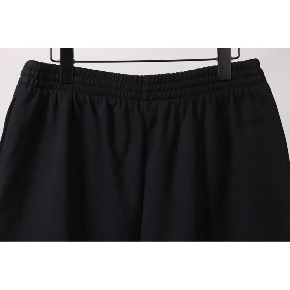 Balenciaga Reverse Logo Embroidered Lettering Shorts