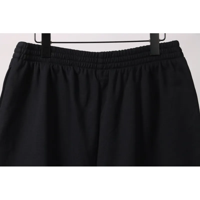 Balenciaga Reverse Logo Embroidered Lettering Shorts