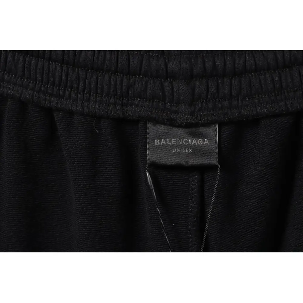 Balenciaga Reverse Logo Embroidered Lettering Shorts