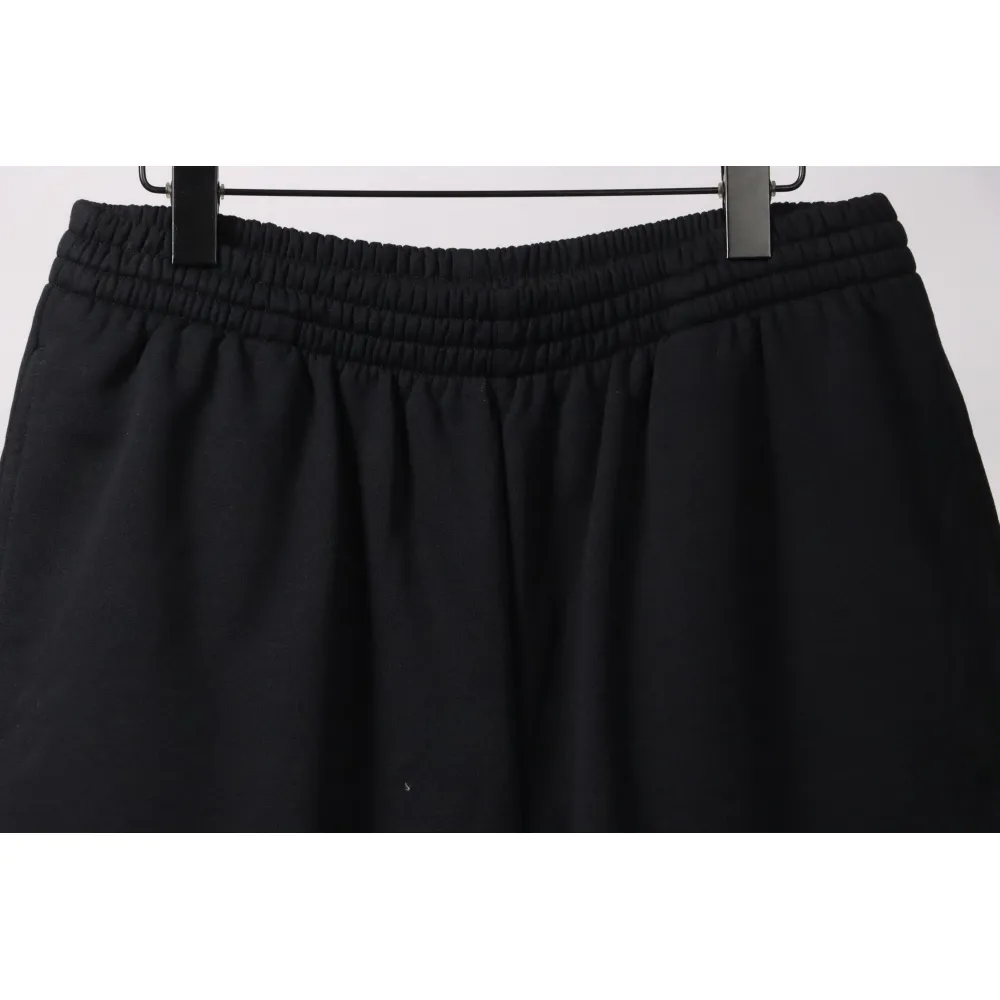 Balenciaga Reverse Logo Embroidered Lettering Shorts